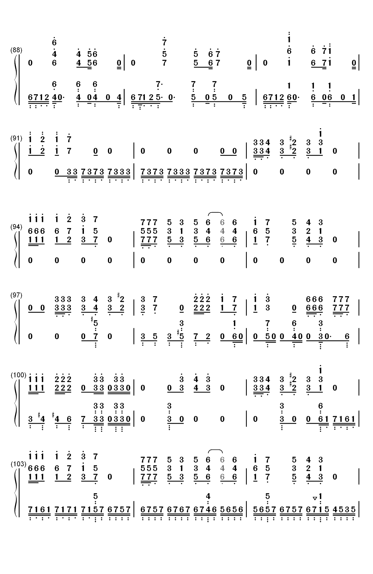 Original Resonance-歌之王子殿下真爱革命OST双手简谱预览7