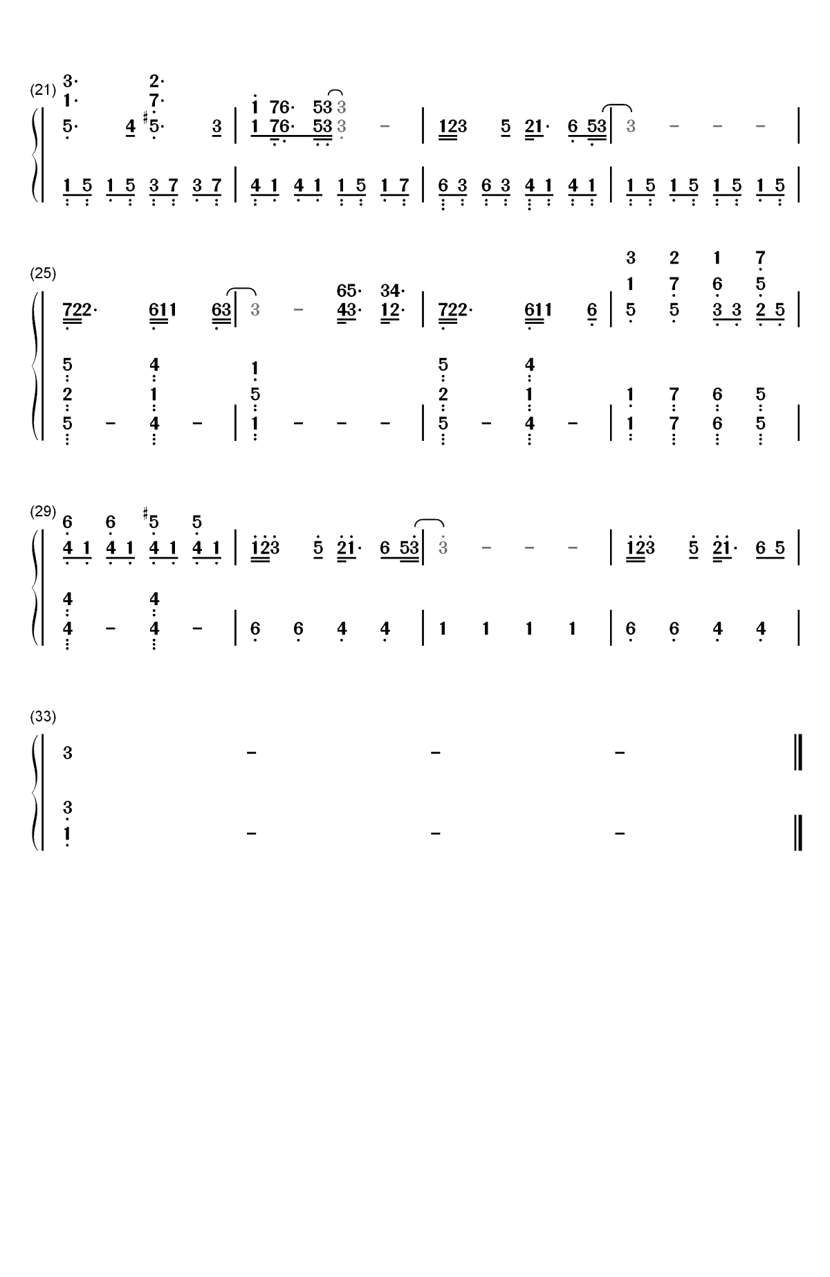 Truce-Twenty One Pilots双手简谱预览2