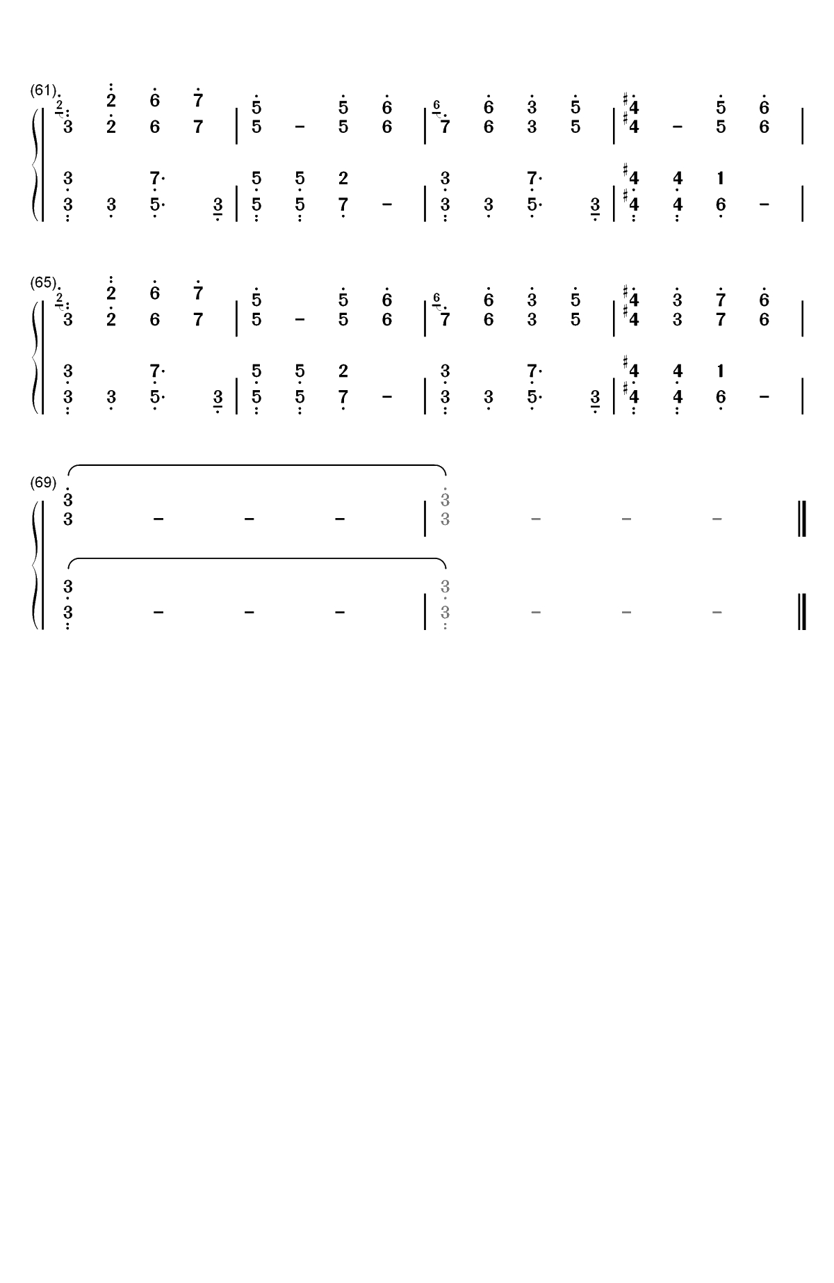 Prayer X-BANANA FISH ED双手简谱预览4
