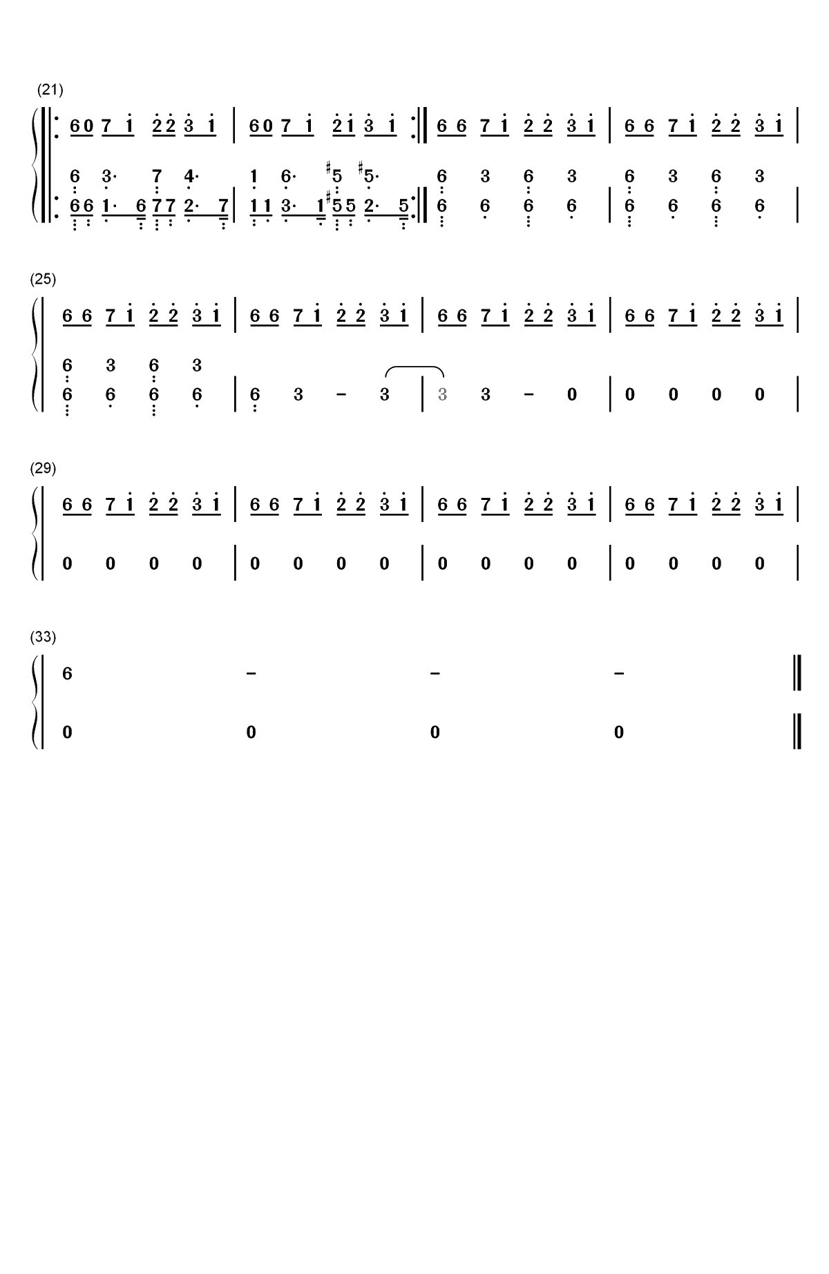 For the Damaged Coda-瑞克和莫蒂插曲双手简谱预览2