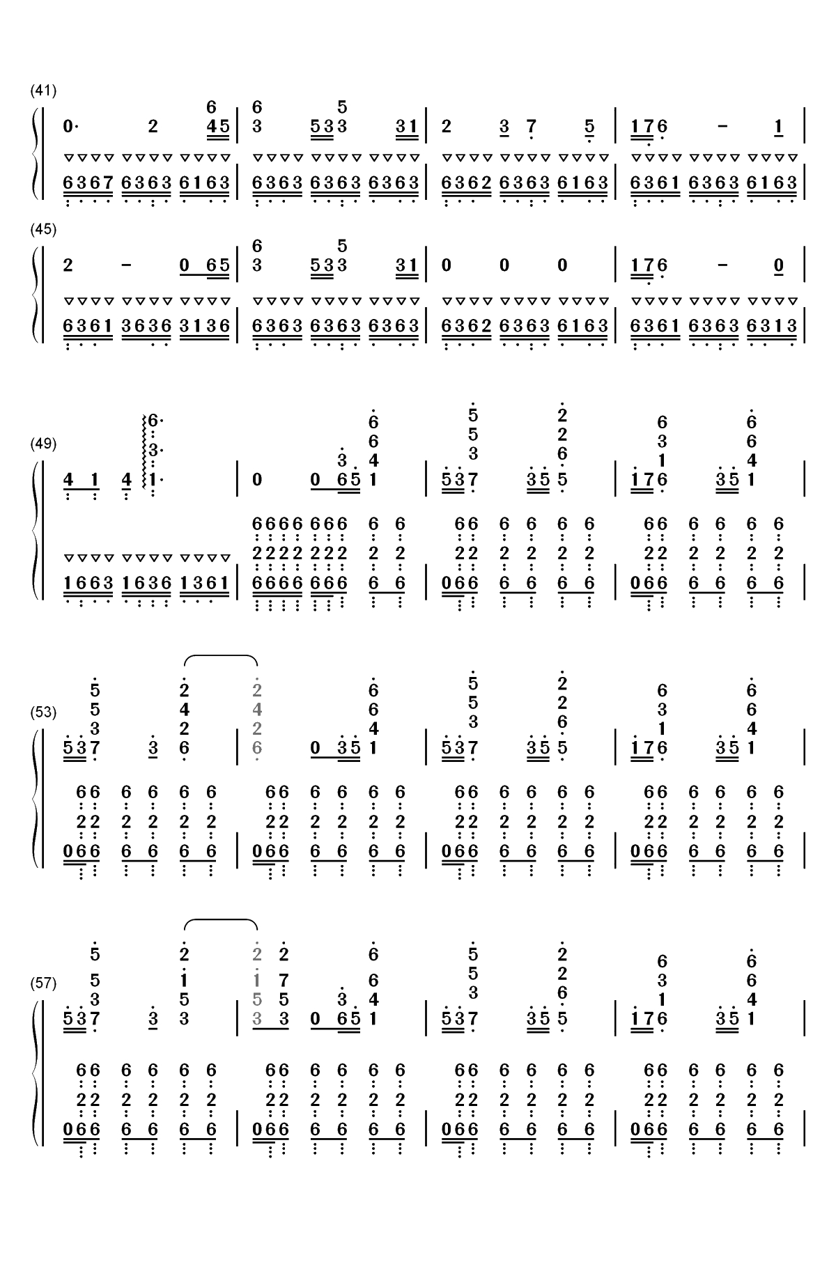 痴颜-花千骨插曲双手简谱预览3