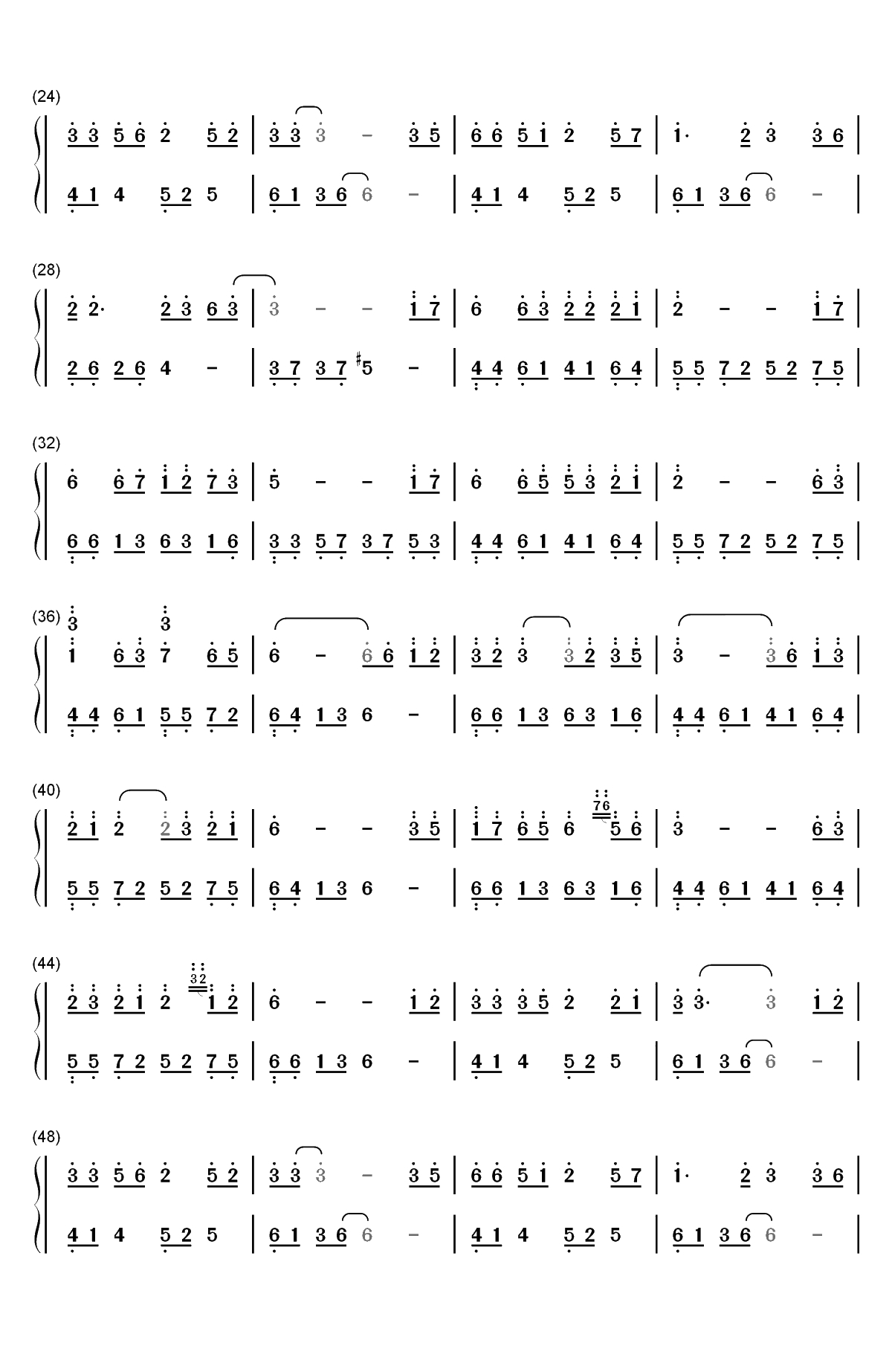 风筝误-误了梨花花又开双手简谱预览2