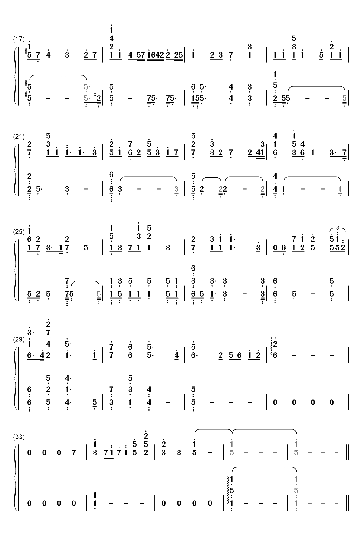 Violet's Letter-紫罗兰永恒花园OST双手简谱预览2