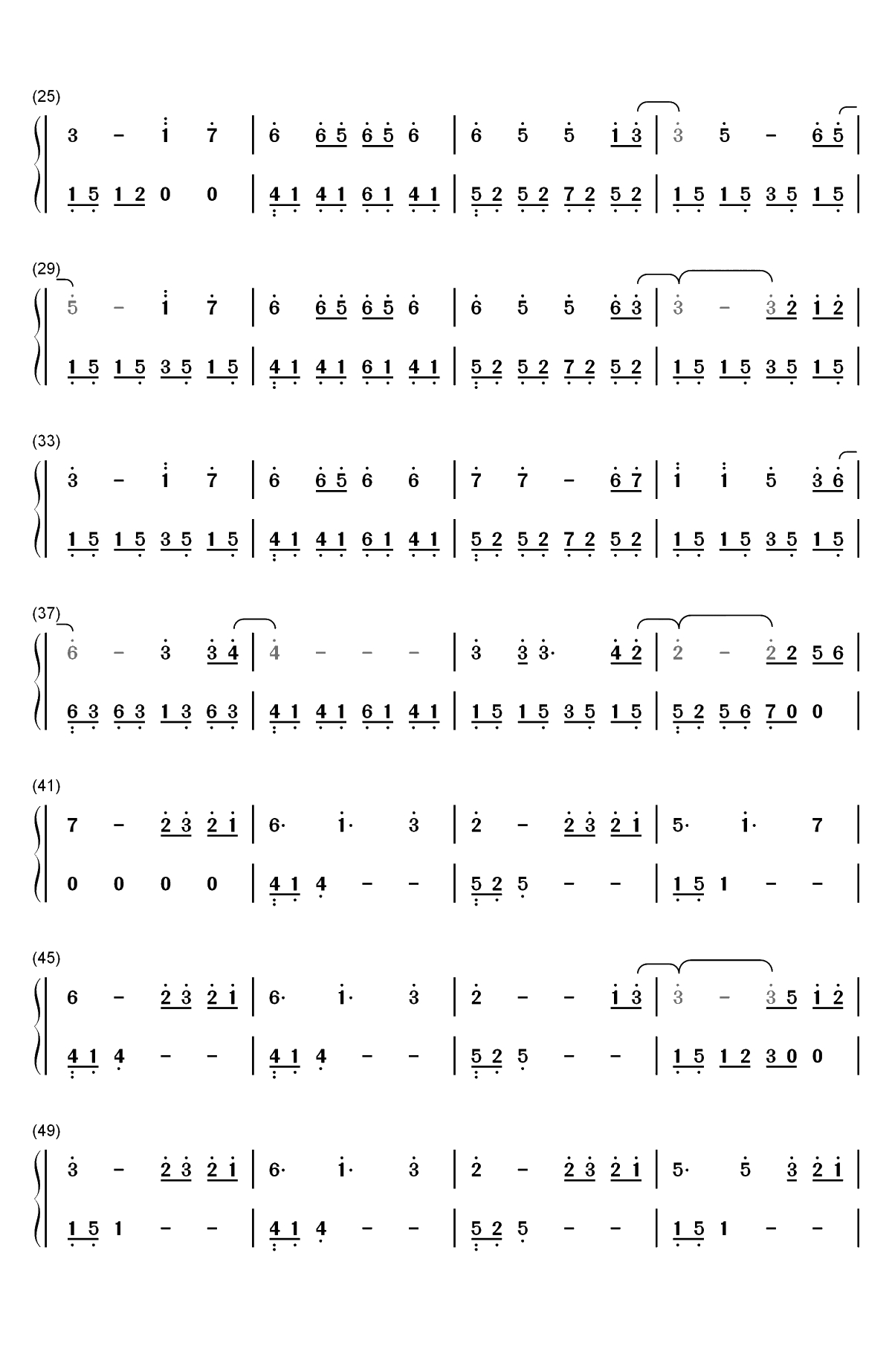 What Are Words-原版双手简谱预览2