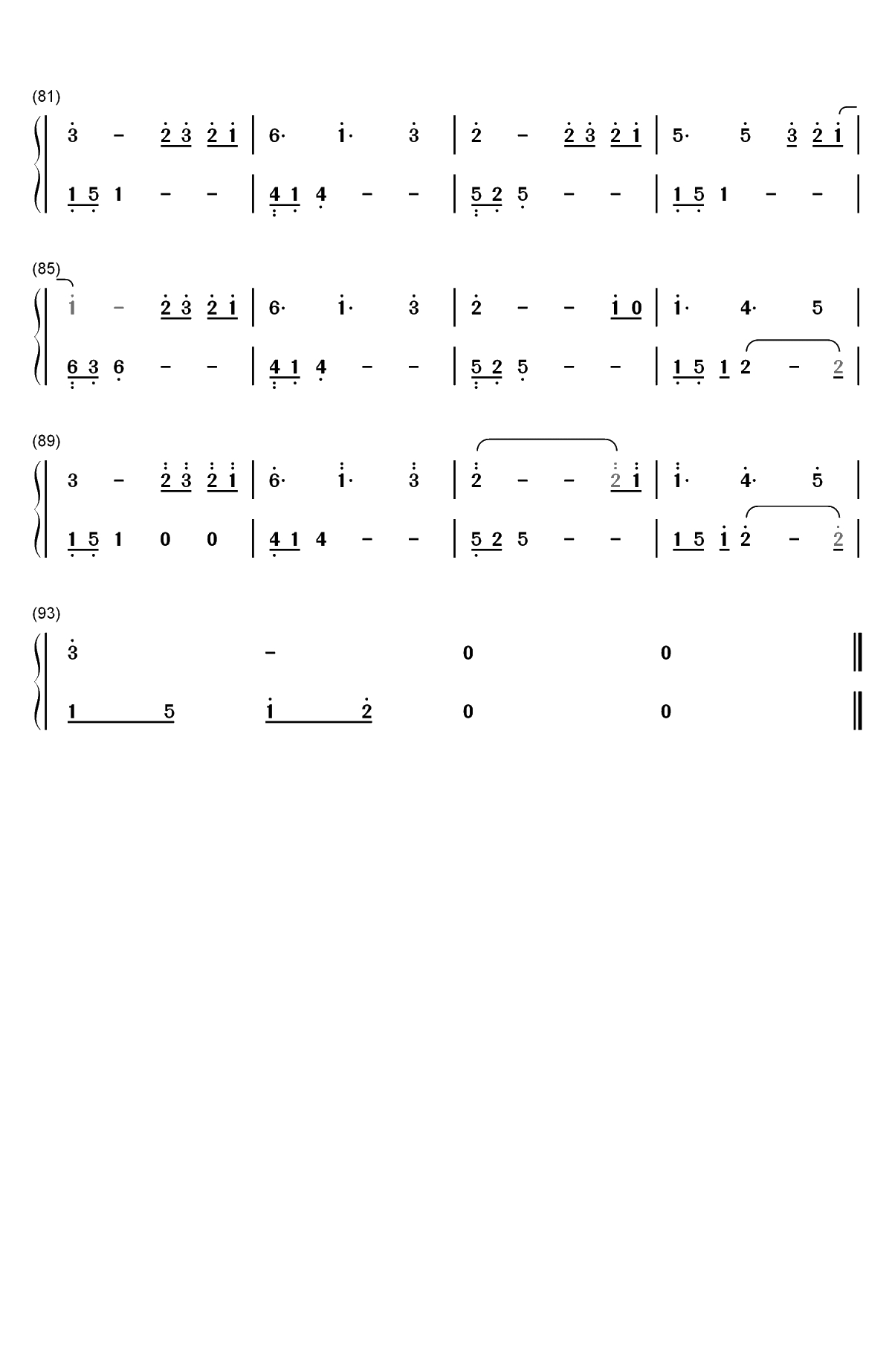 What Are Words-原版双手简谱预览4