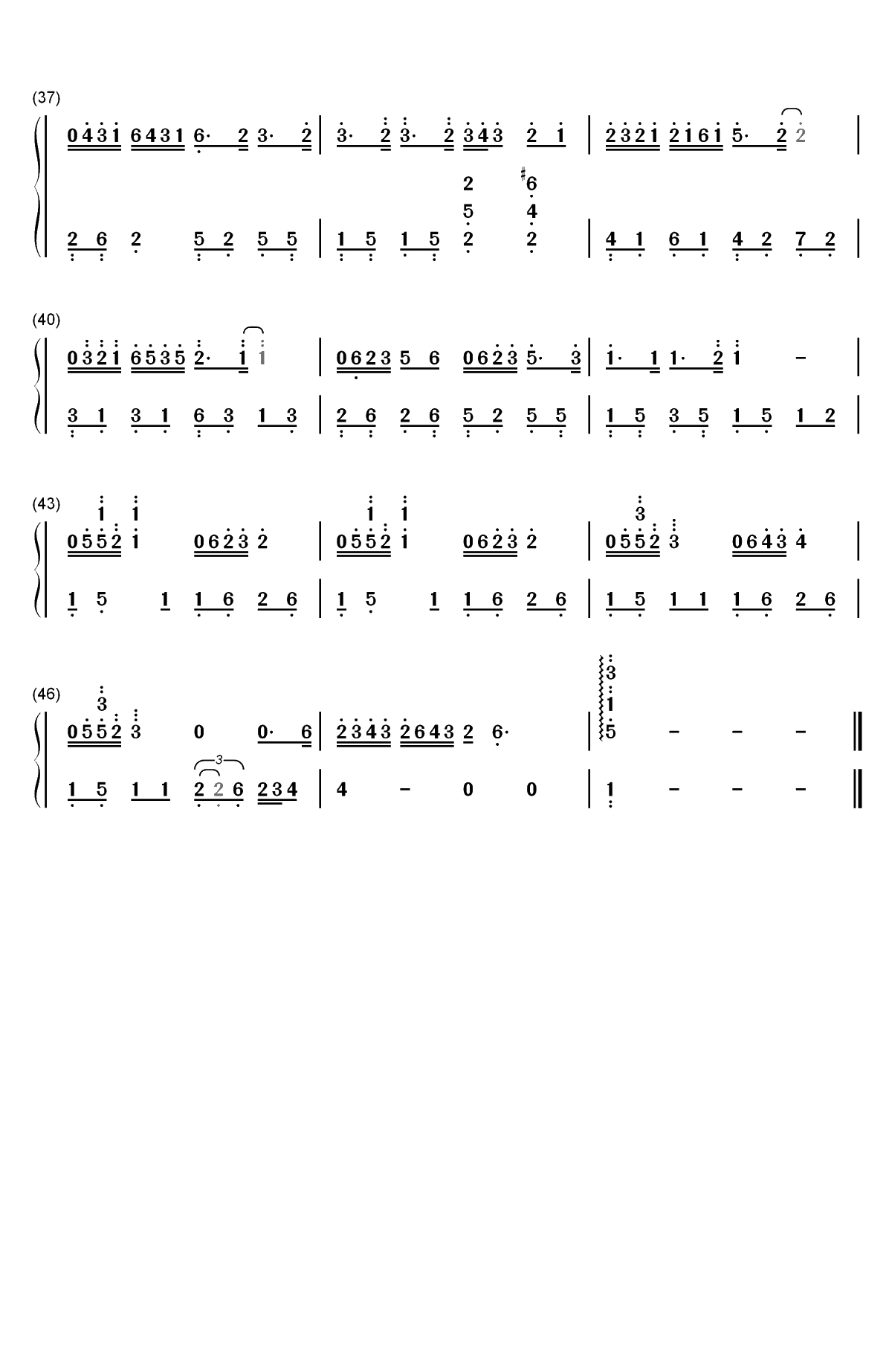 夏日绿荫-Pianoboy双手简谱预览3