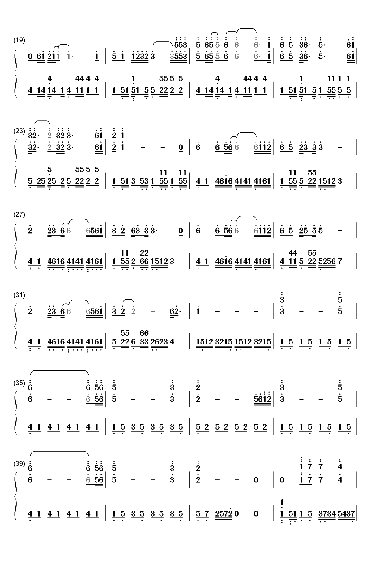 经典咏流传双手简谱预览2