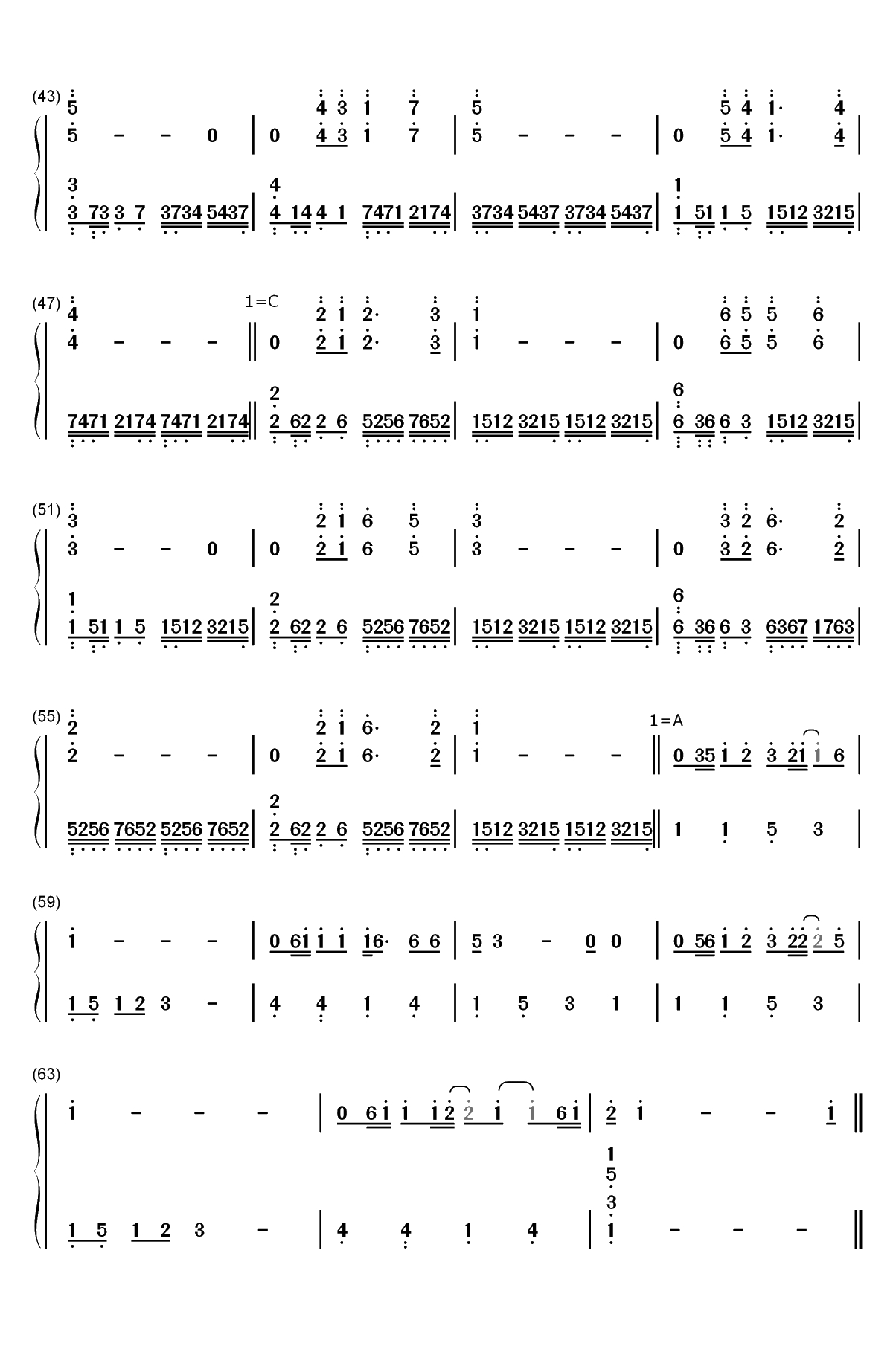 经典咏流传双手简谱预览3