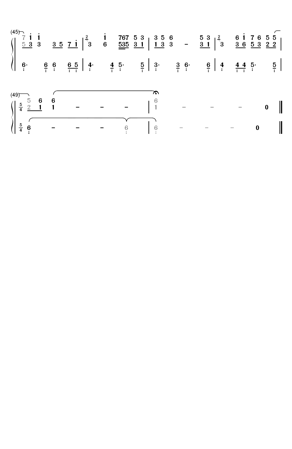 不思議なお祓い棒-不可思议的驱魔棒-东方辉针城双手简谱预览3