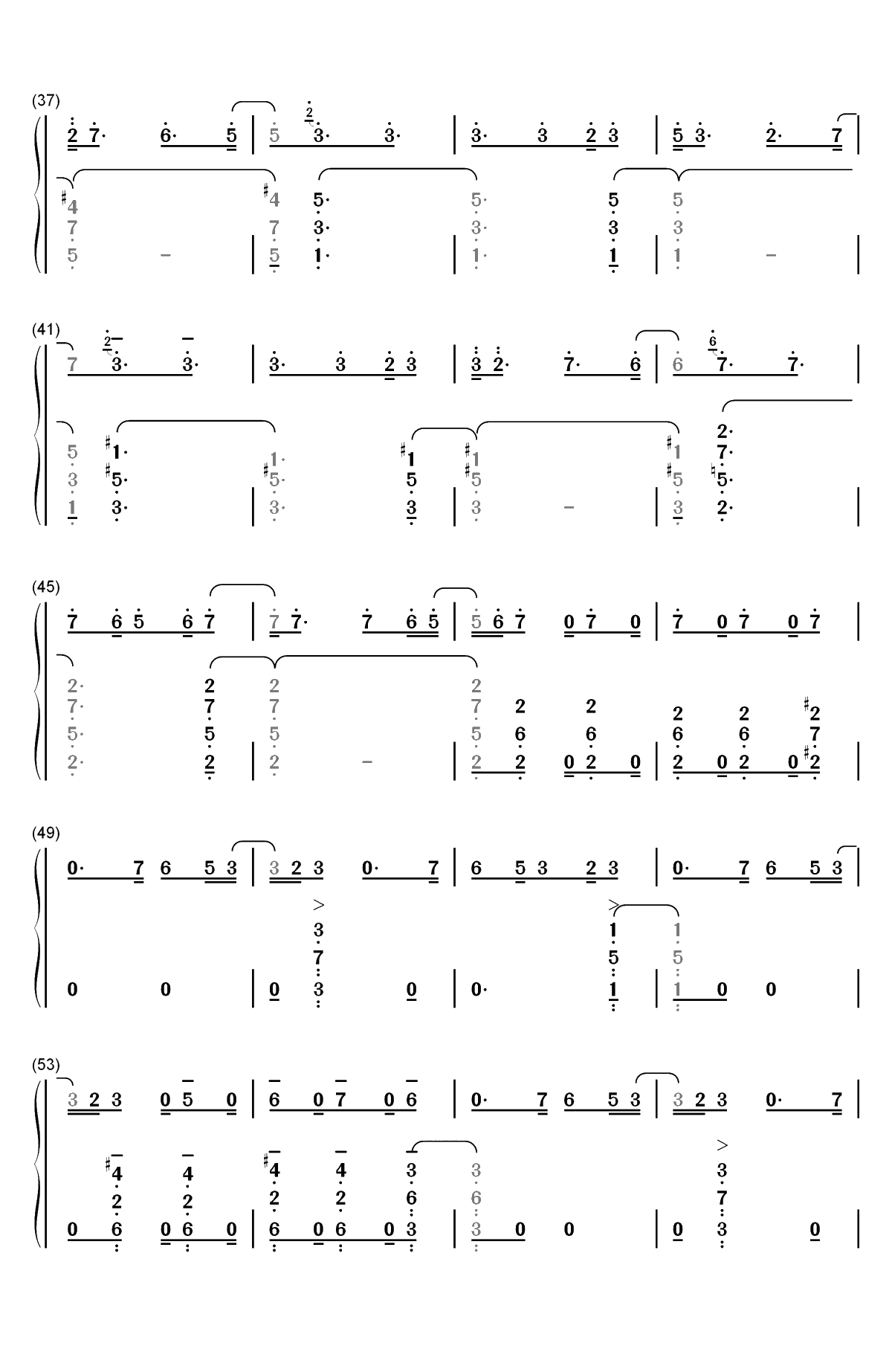 Unity-TheFatRat双手简谱预览3
