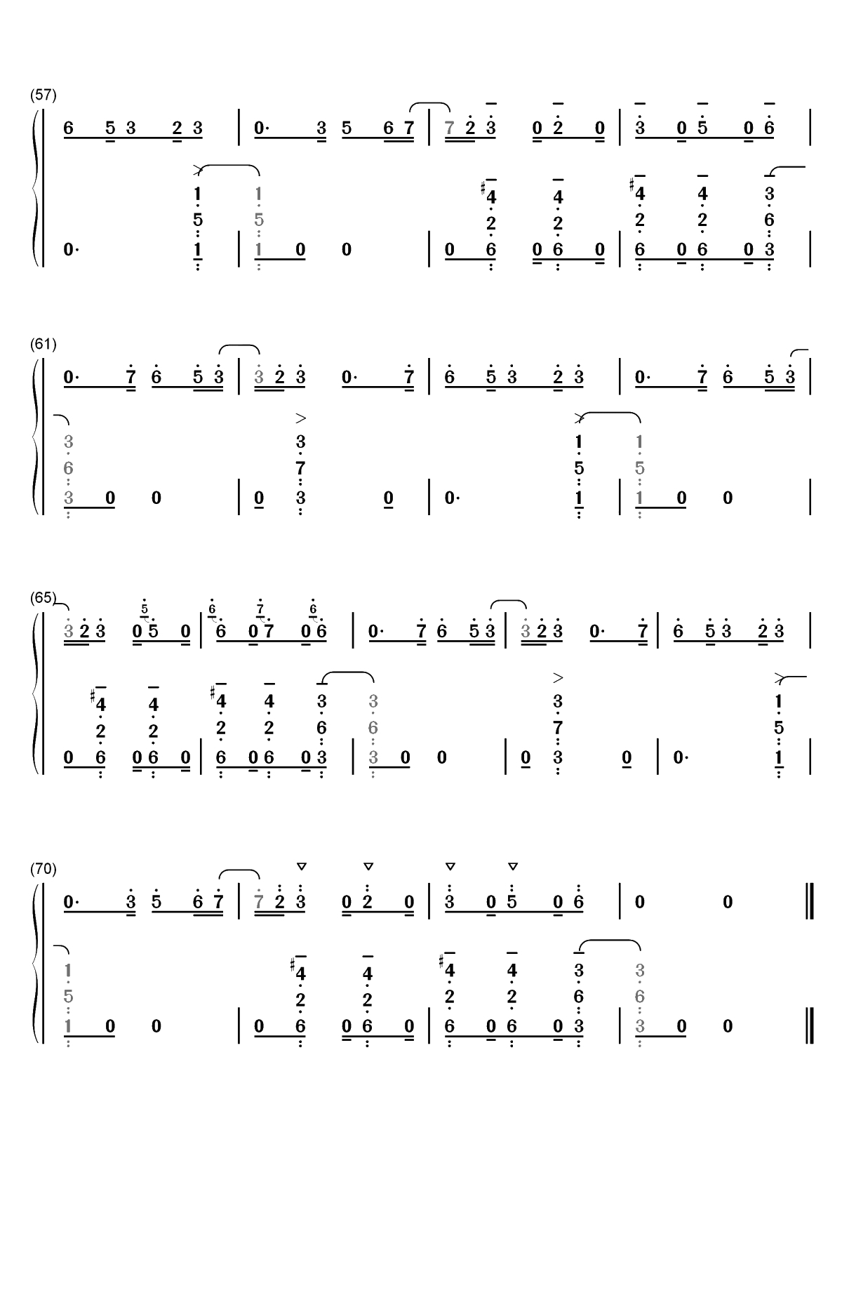 Unity-TheFatRat双手简谱预览4