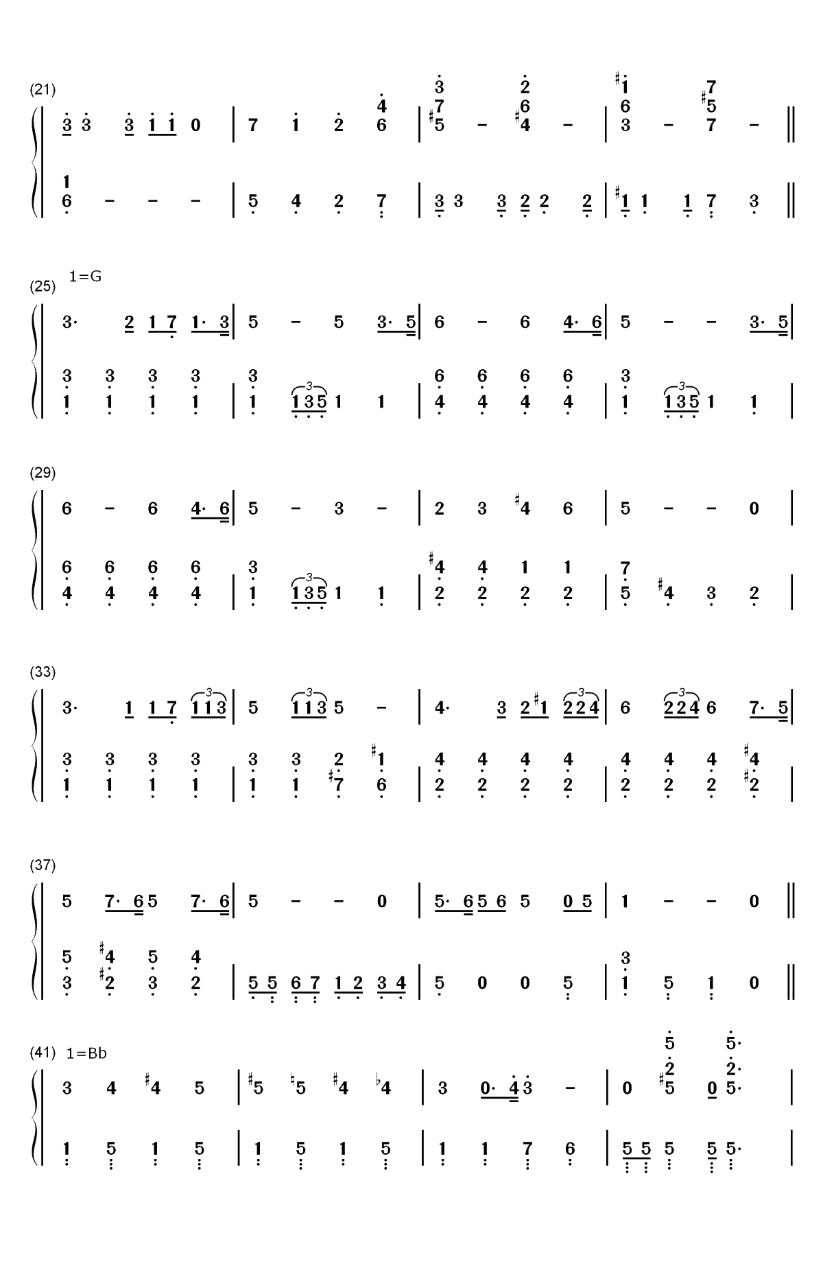 泰罗奥特曼-ウルトラマンタロウ双手简谱预览2