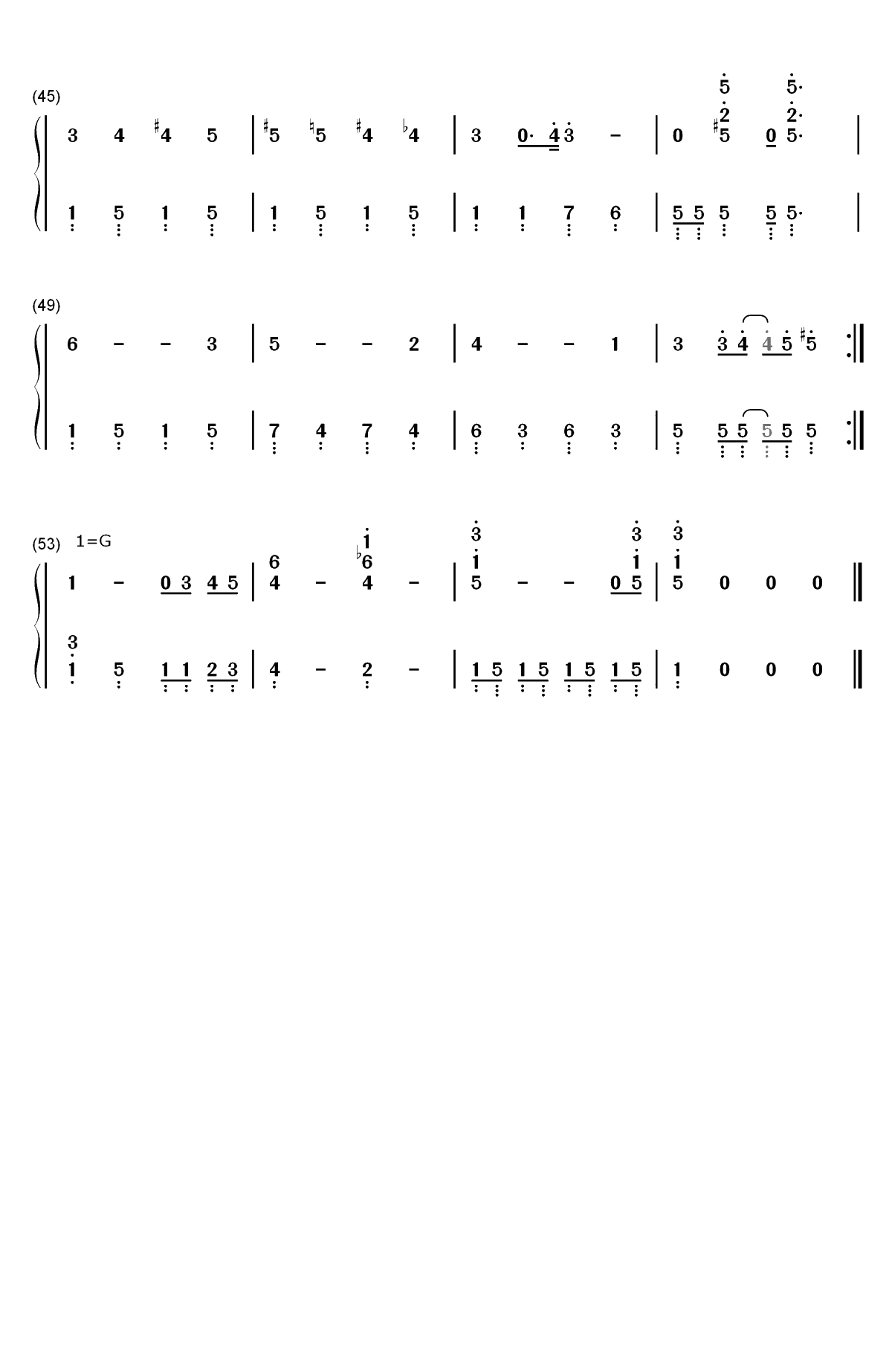 泰罗奥特曼-ウルトラマンタロウ双手简谱预览3