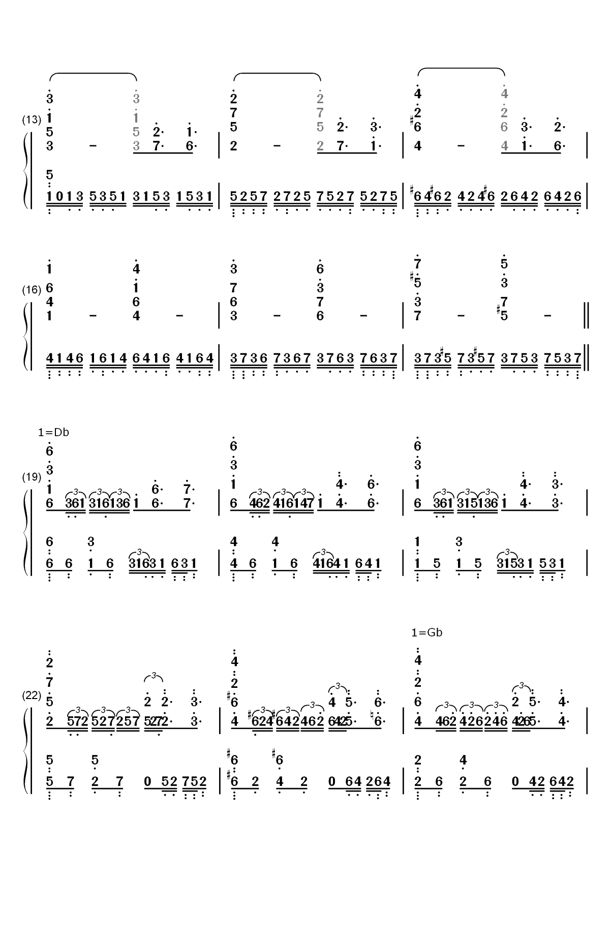 Swordland-刀剑神域插曲双手简谱预览2