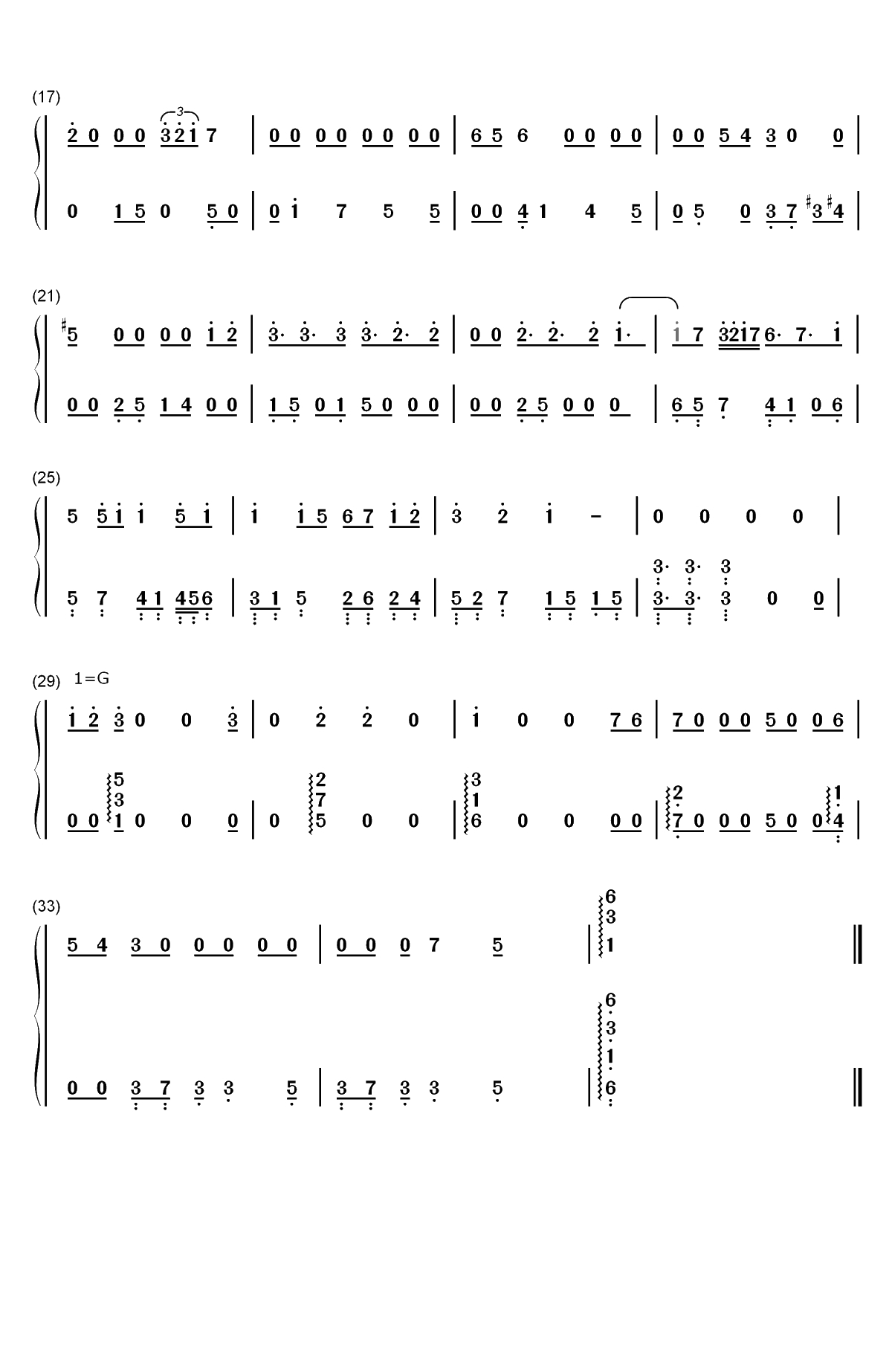 咸鱼的梦想-不怕咸鱼没梦想就怕有梦想还在做咸鱼双手简谱预览2