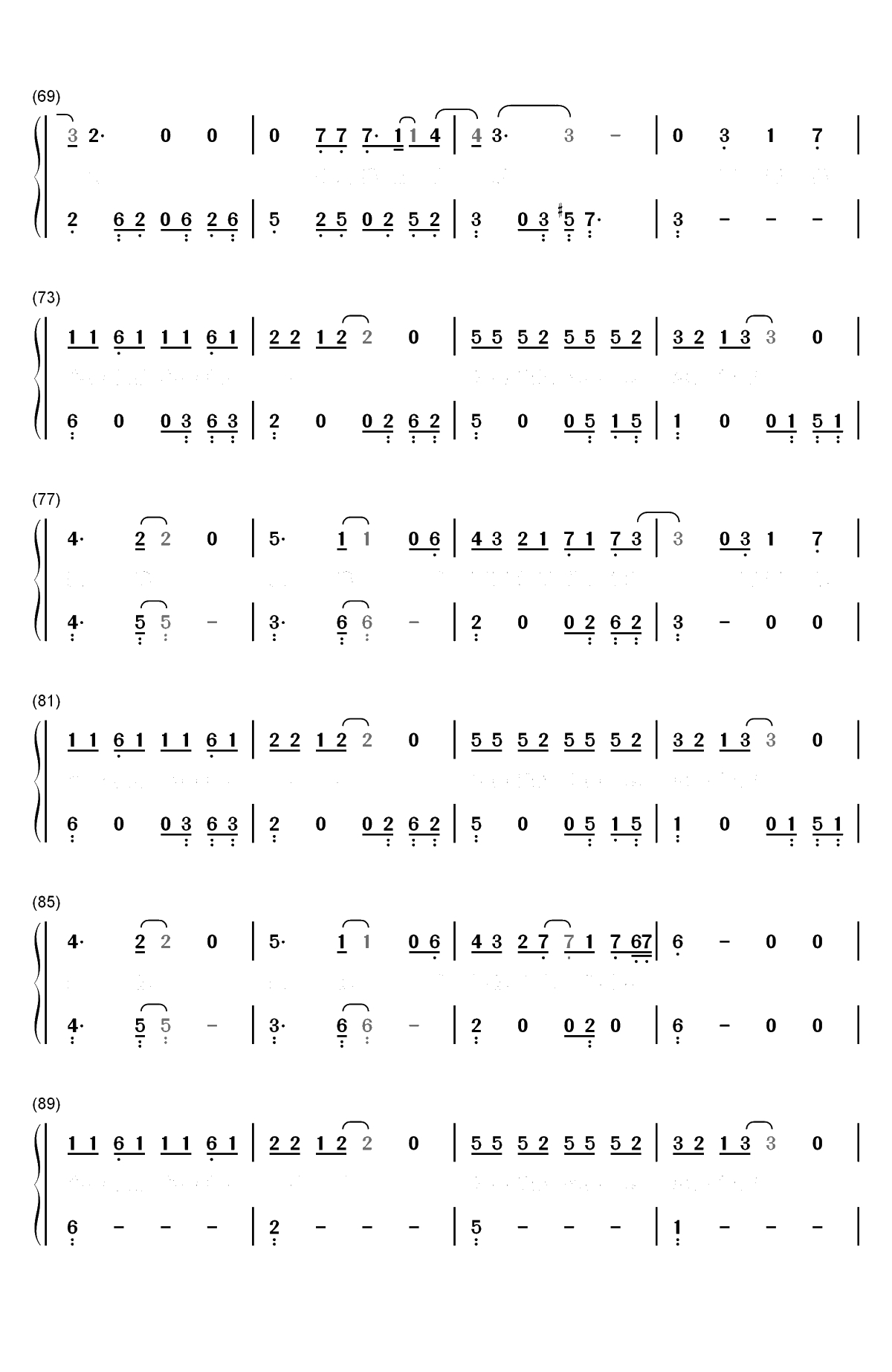 如果寂寞了-离开你心会很痛心会很痛一痛再痛-抖音爆火双手简谱预览4