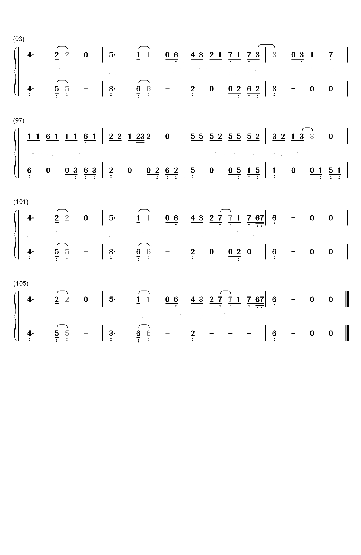 如果寂寞了-离开你心会很痛心会很痛一痛再痛-抖音爆火双手简谱预览5