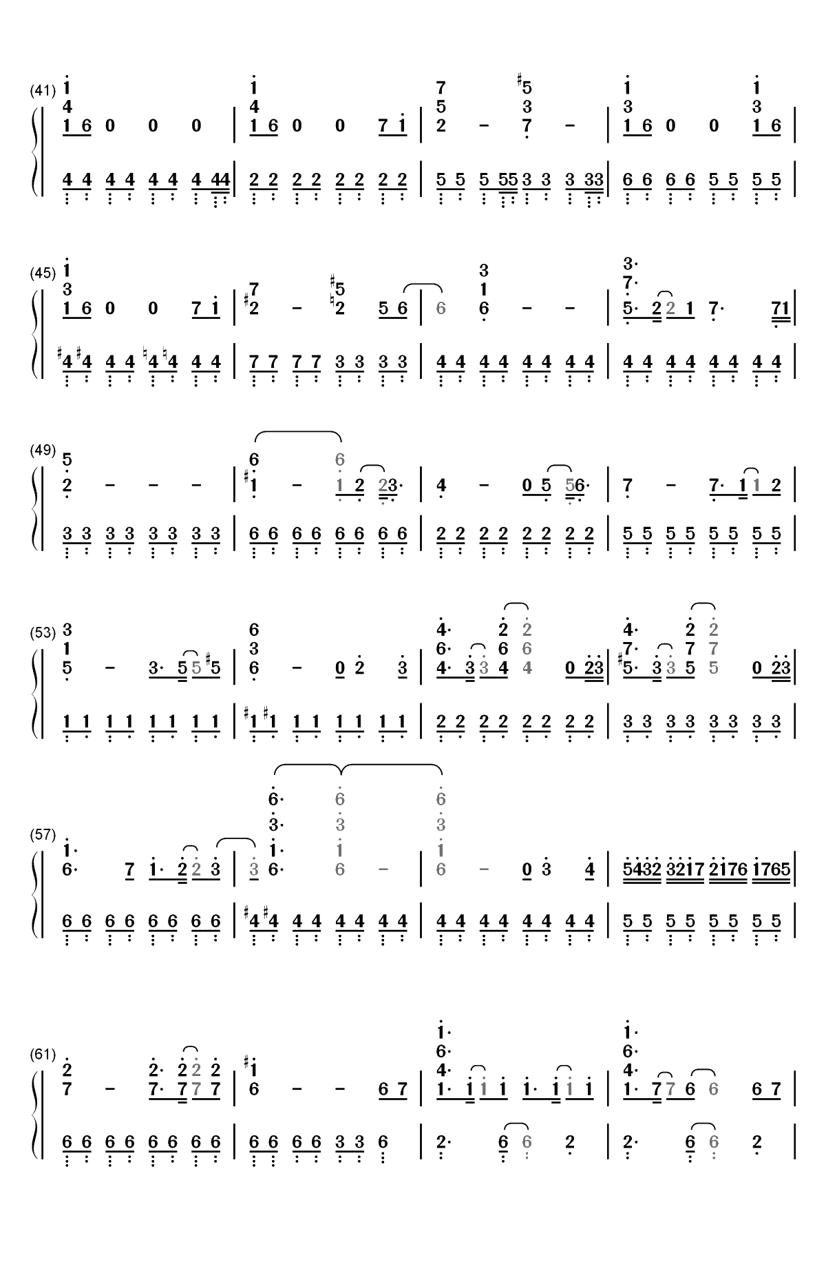 迪迦奥特曼-ウルトラマンティガ双手简谱预览3