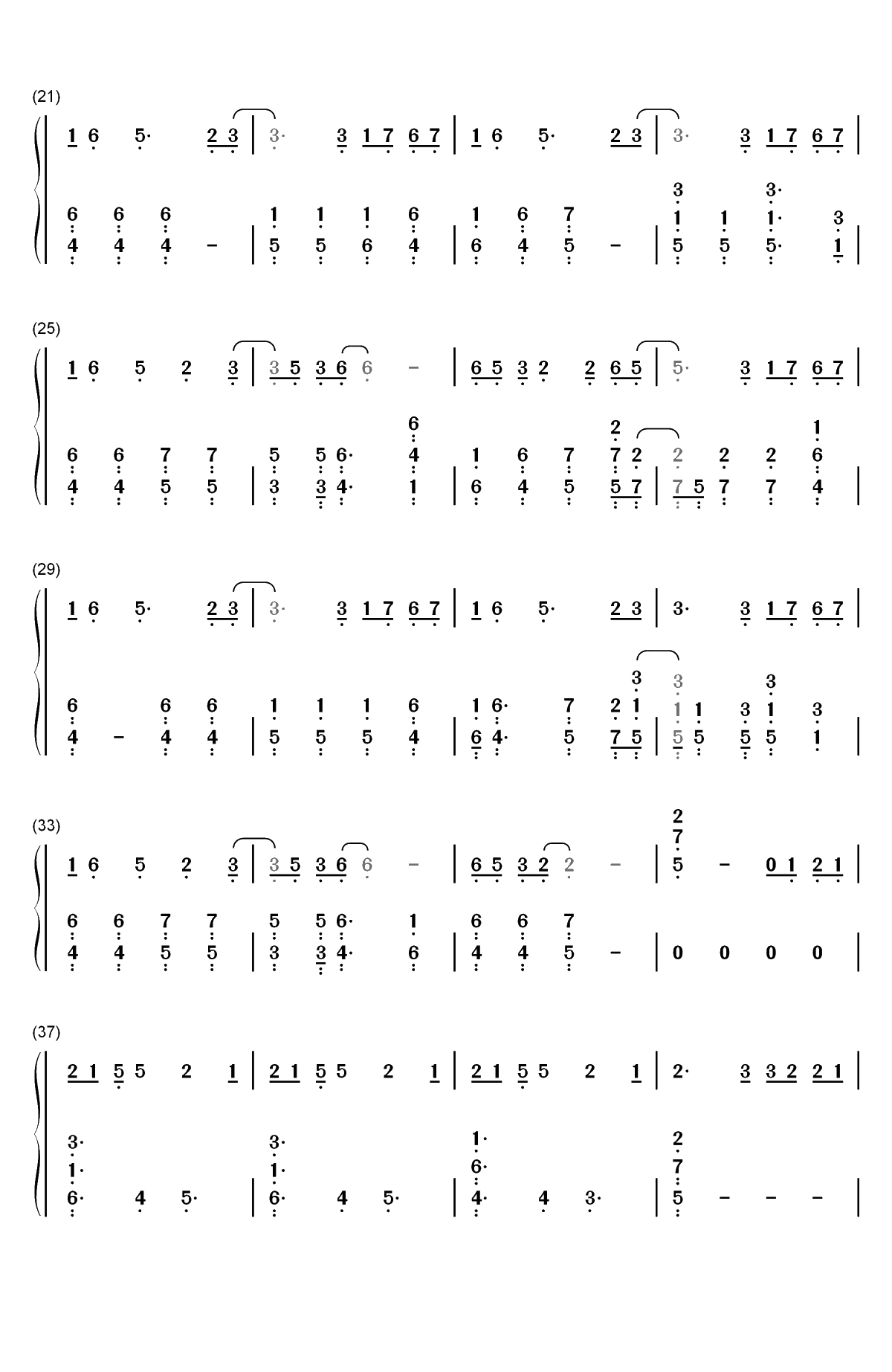 做我自己-献给十八岁双手简谱预览2