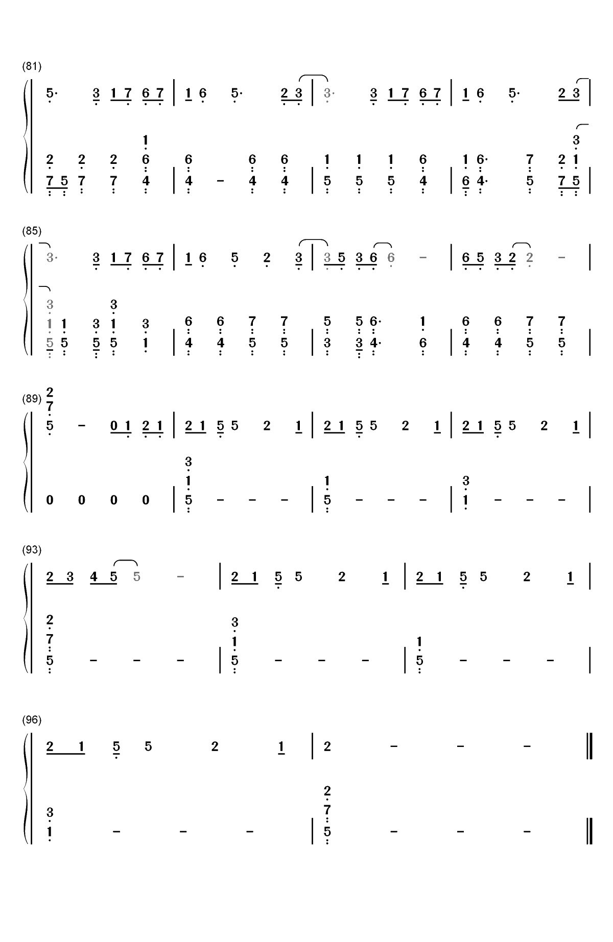 做我自己-献给十八岁双手简谱预览5
