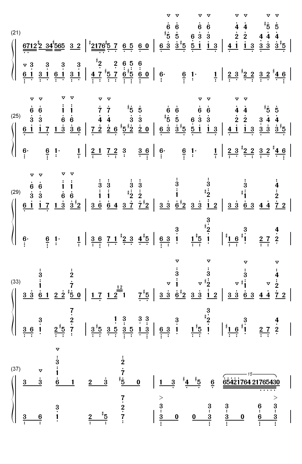 Happy Halloween-镜音リン双手简谱预览2