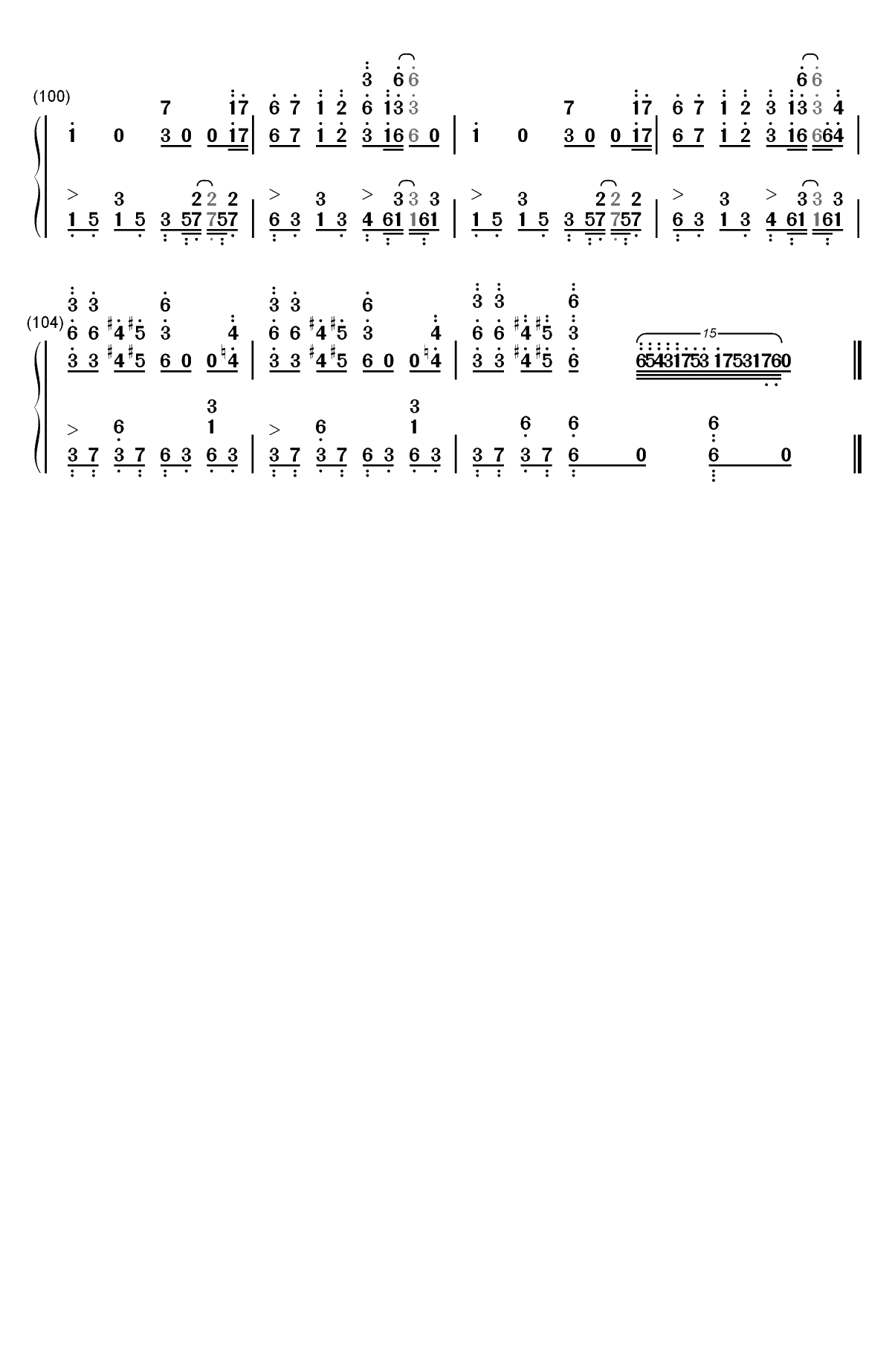 Happy Halloween-镜音リン双手简谱预览6