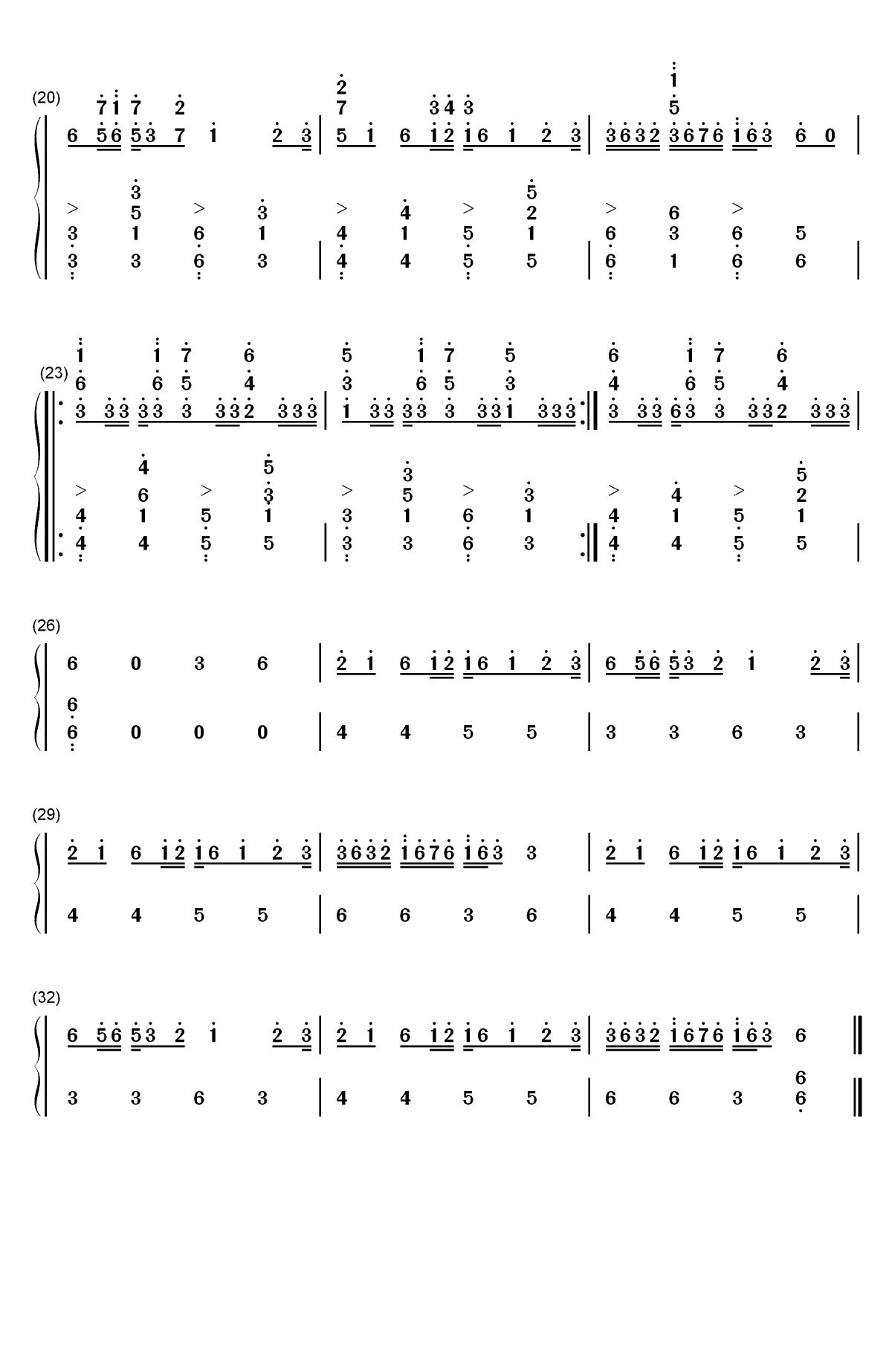 跳动的弦-神奇的猪双手简谱预览2