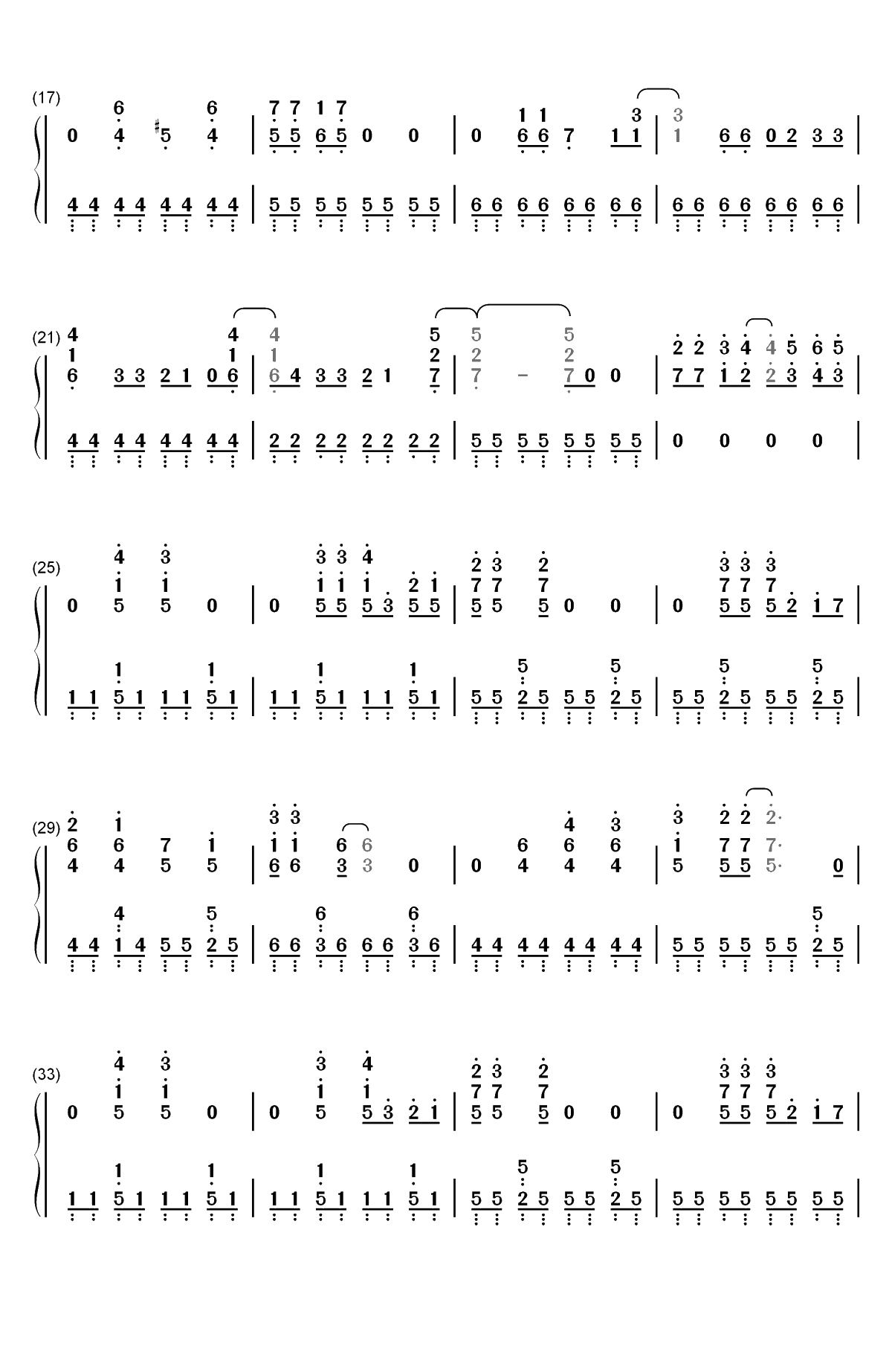 高斯奥特曼-ウルトラマンコスモス双手简谱预览2