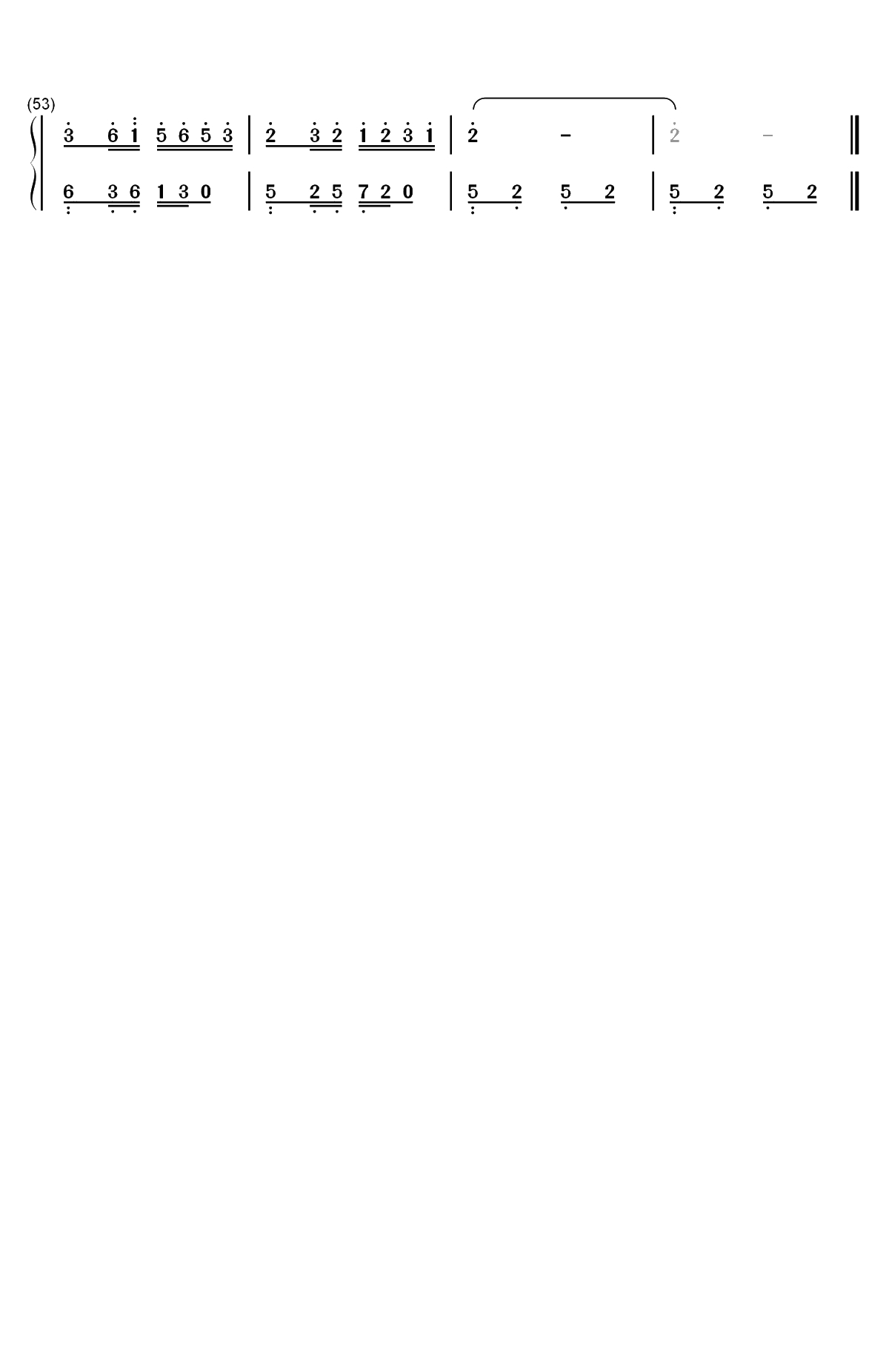 春江花月夜双手简谱预览3