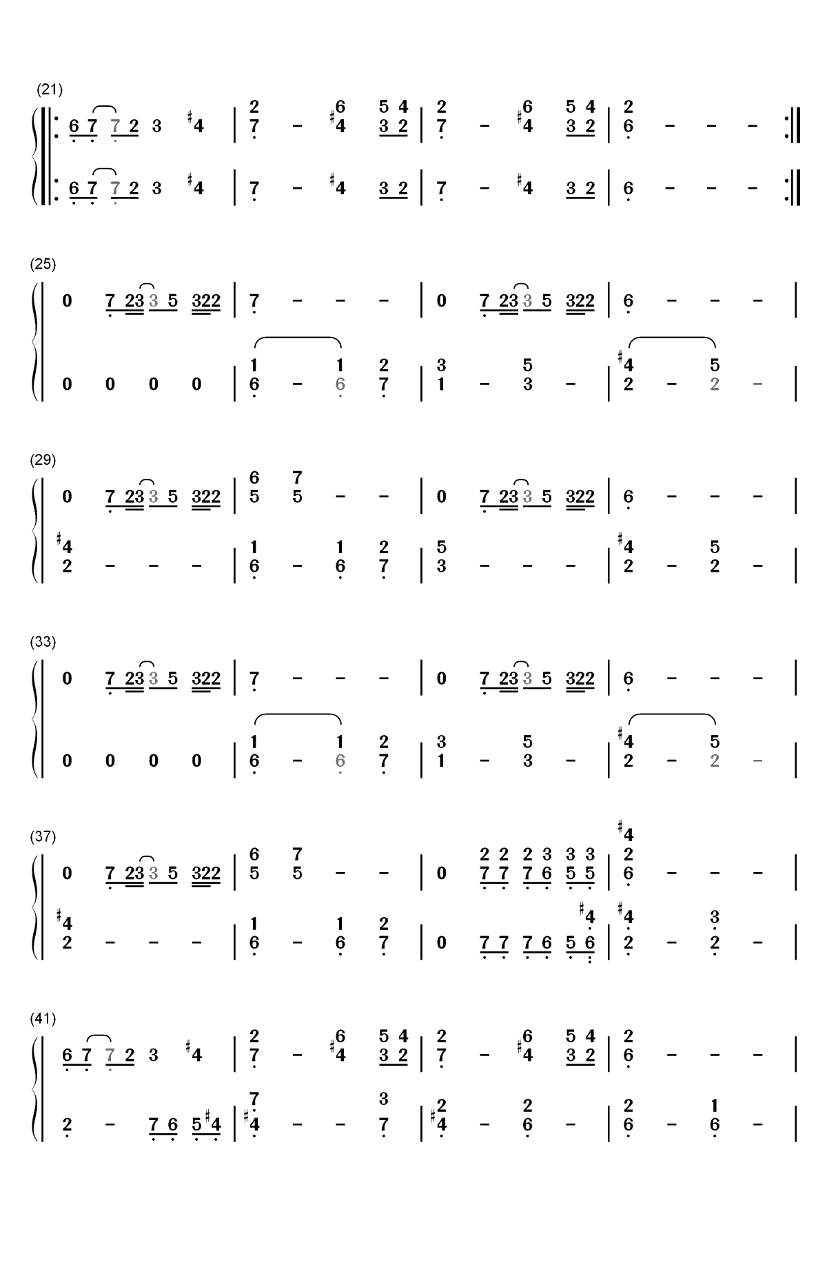 Bloom-The Paper Kites双手简谱预览2