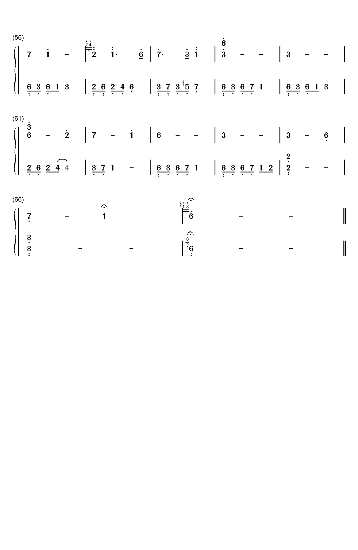 下雨时你会想起谁-夜的钢琴曲双手简谱预览3