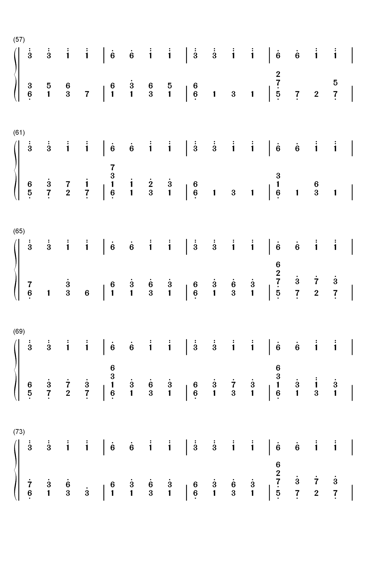 潮鸣り-CLANNAD BGM双手简谱预览4