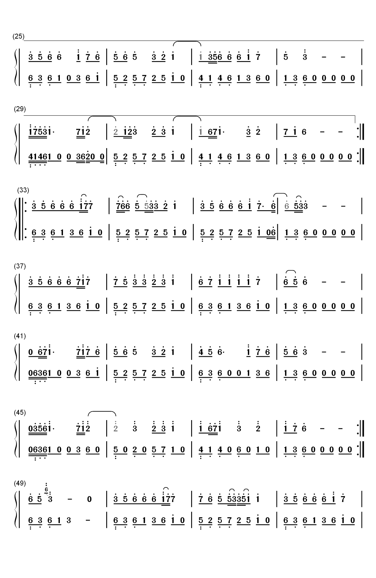 一亿个伤心-我总想找个理由回到相遇的前头双手简谱预览2