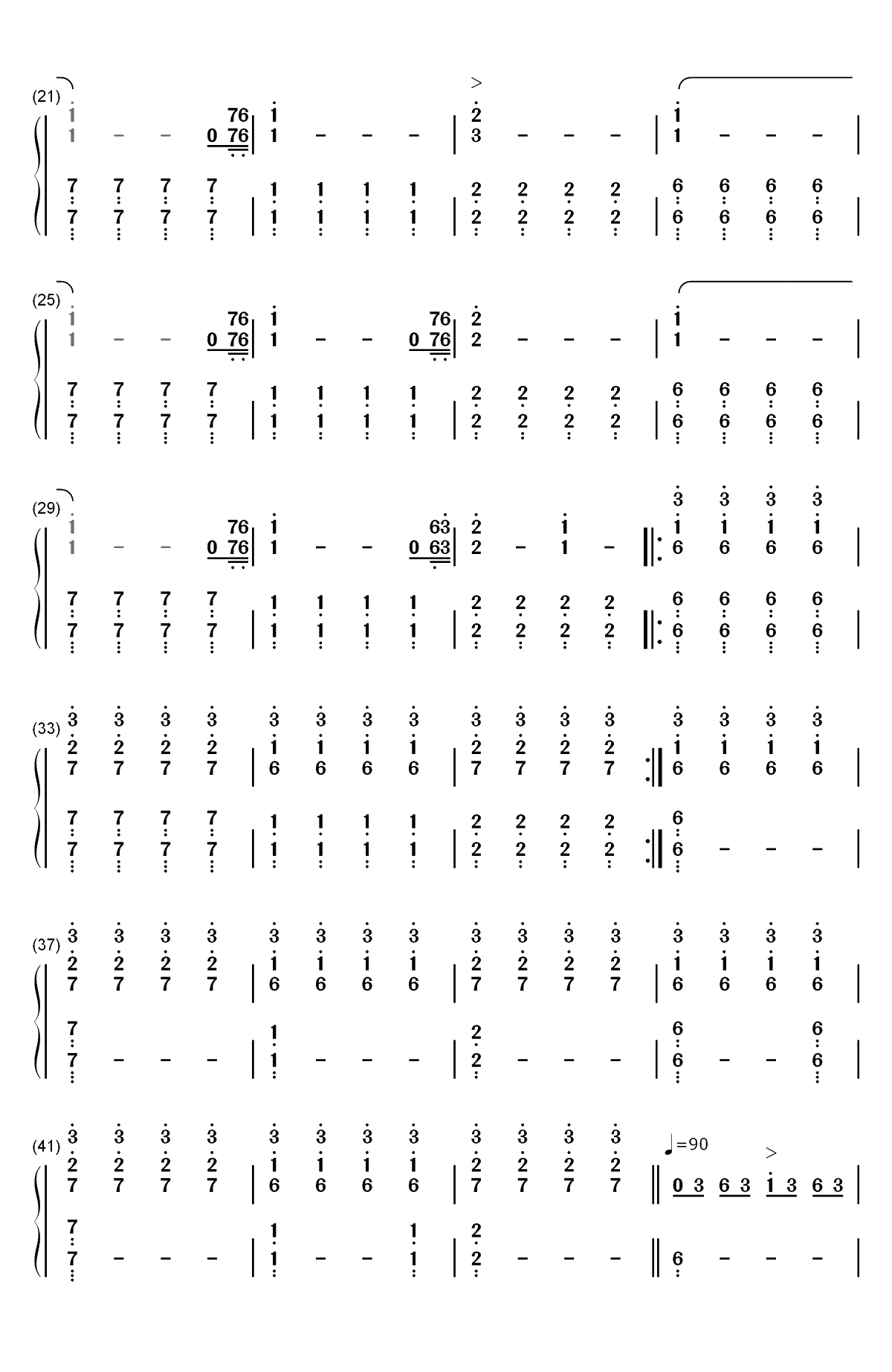 Clubbed to Death-黑客帝国OST双手简谱预览2