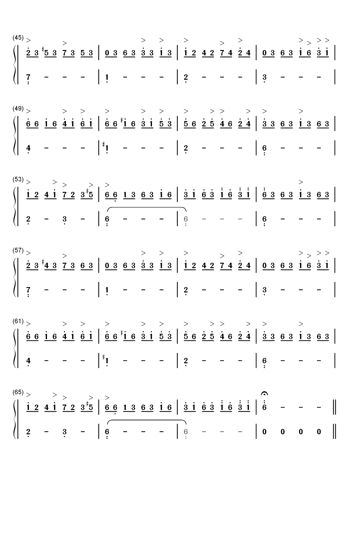 Clubbed to Death-黑客帝国OST双手简谱预览3