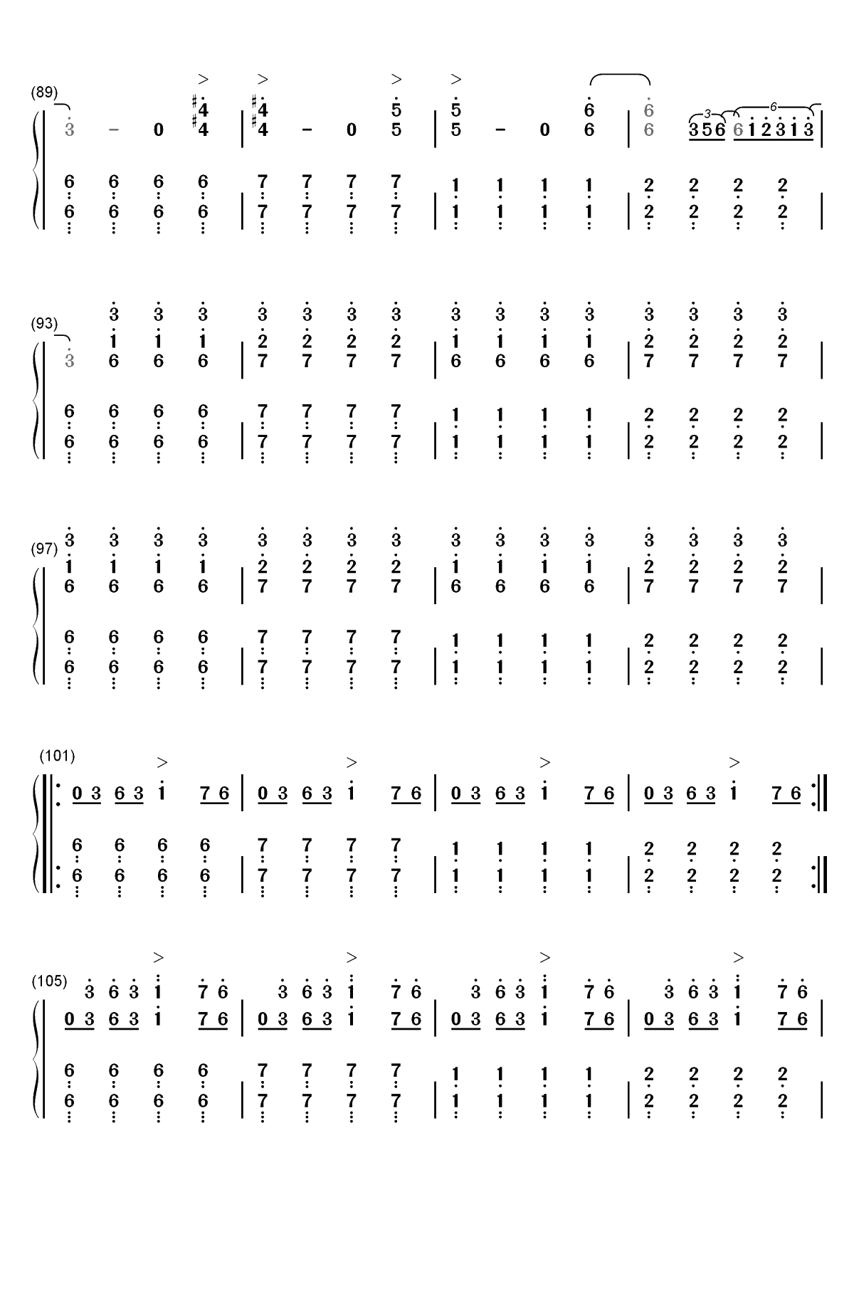 Clubbed to Death-黑客帝国OST双手简谱预览5