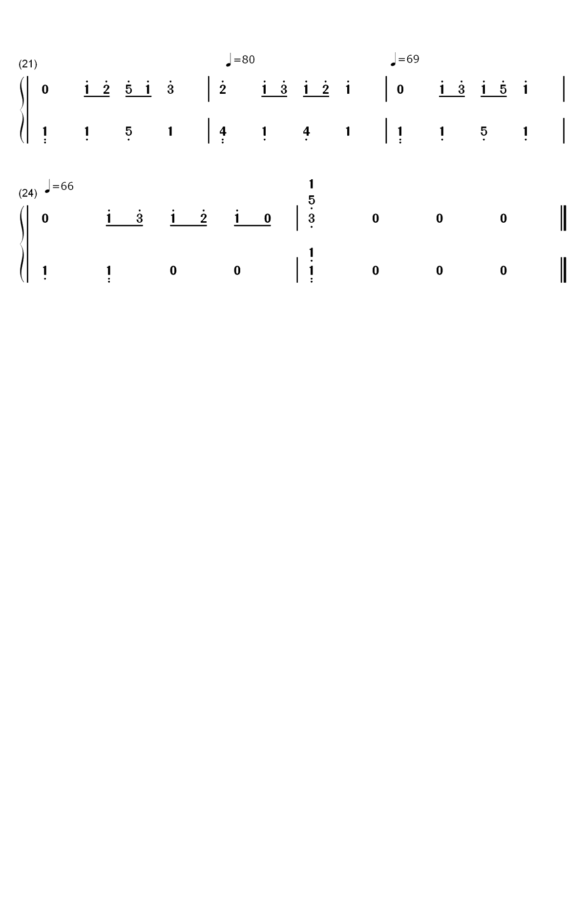 路-神奇的猪双手简谱预览2