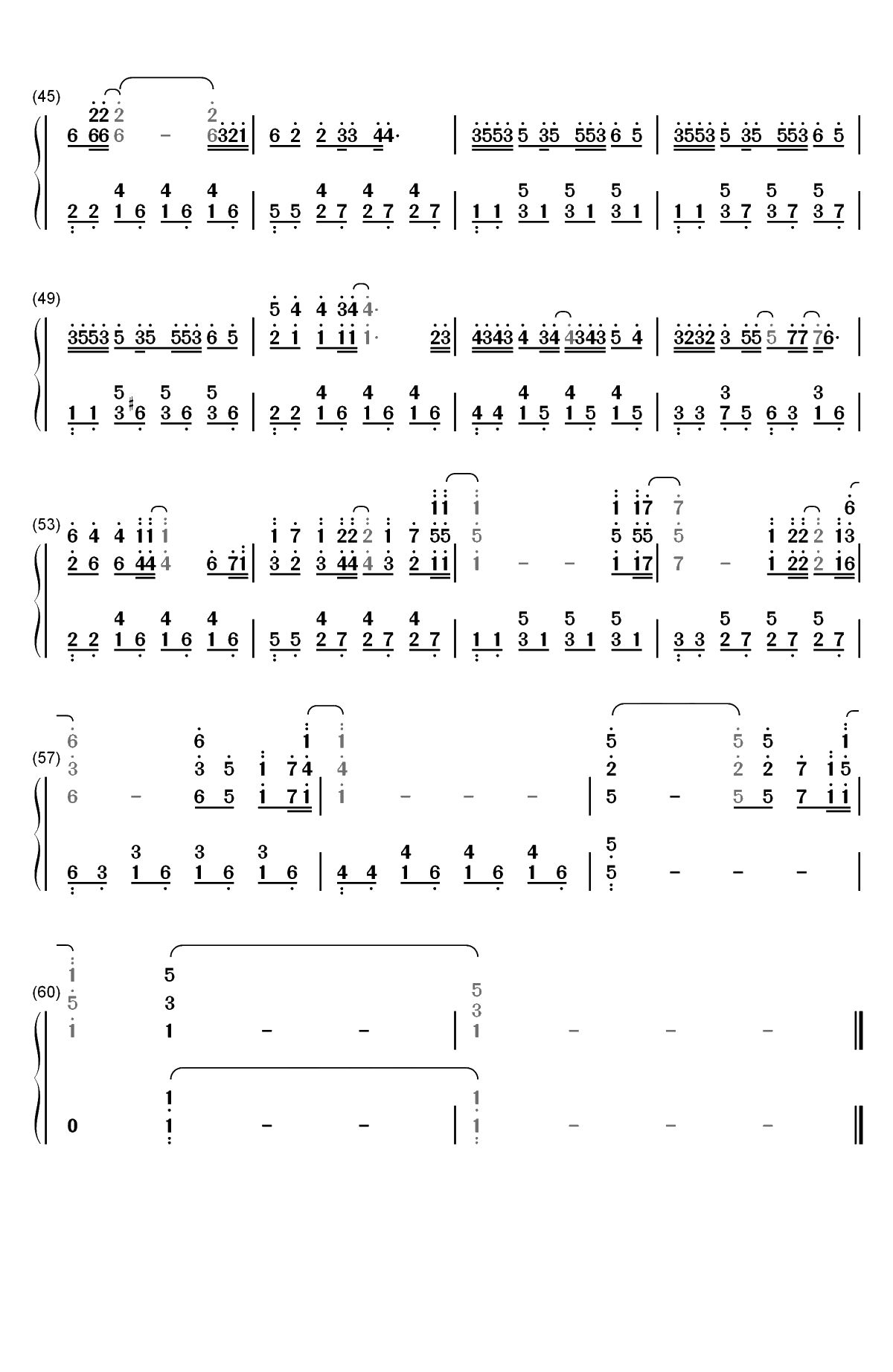 昨日青空-昨日青空同名青春主题曲双手简谱预览3