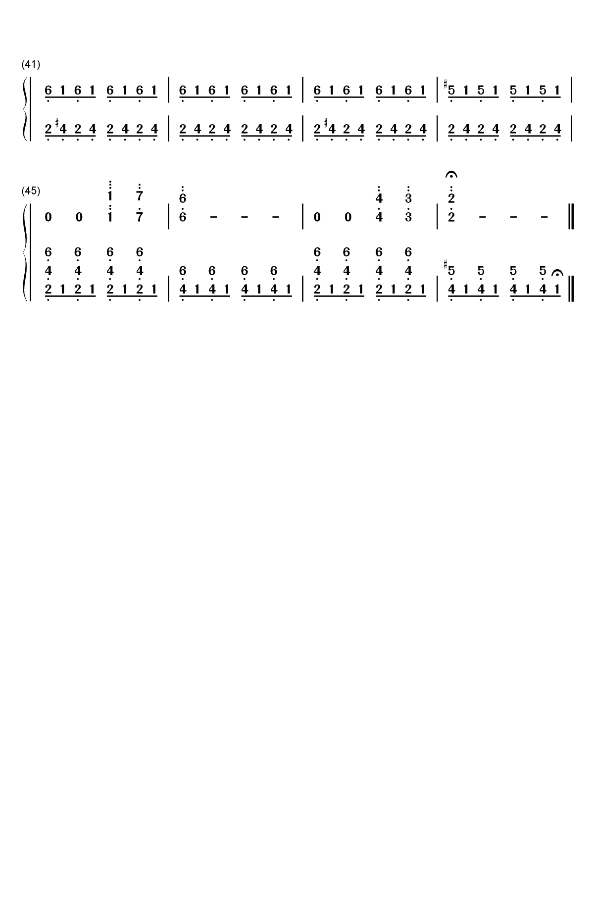Truman Sleeps-楚门的世界OST双手简谱预览3