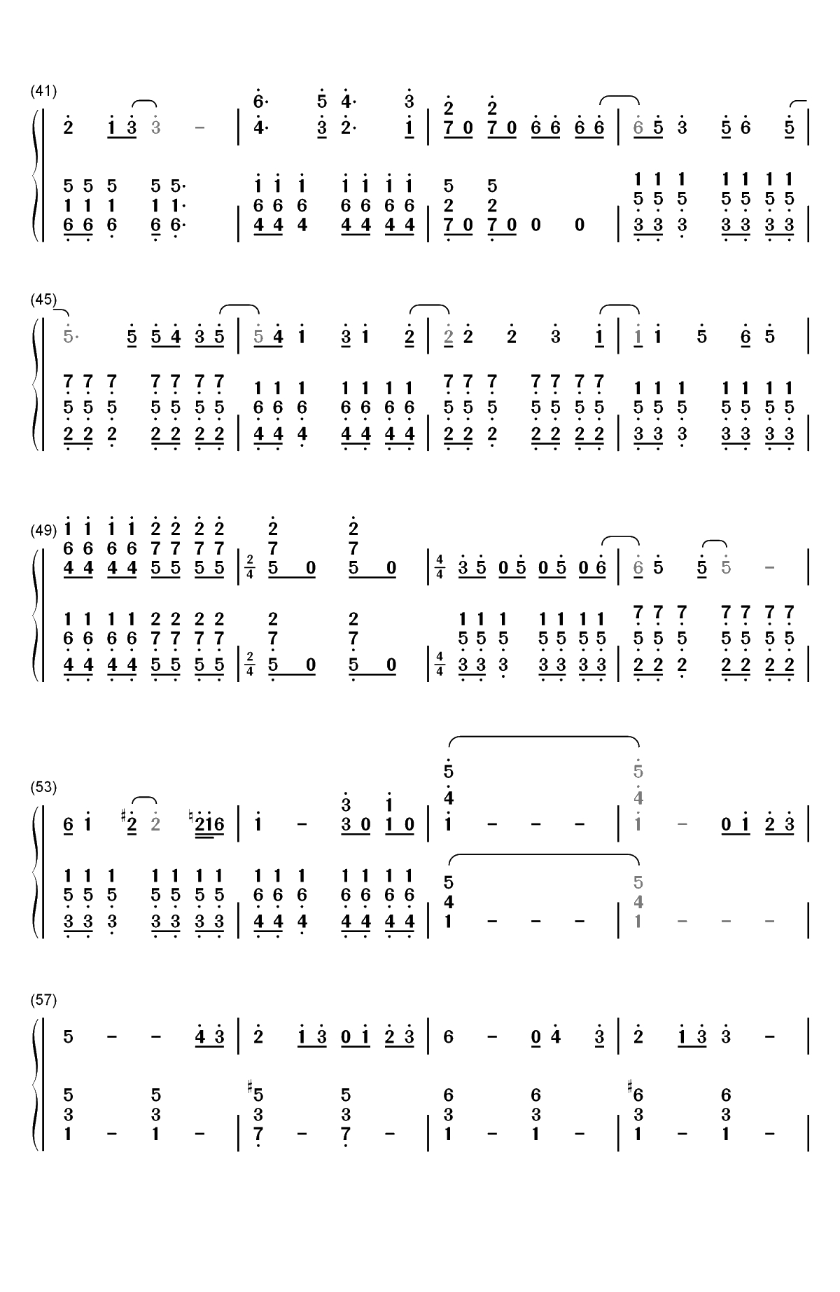 Hooked on a Feeling-银河护卫队OST双手简谱预览3