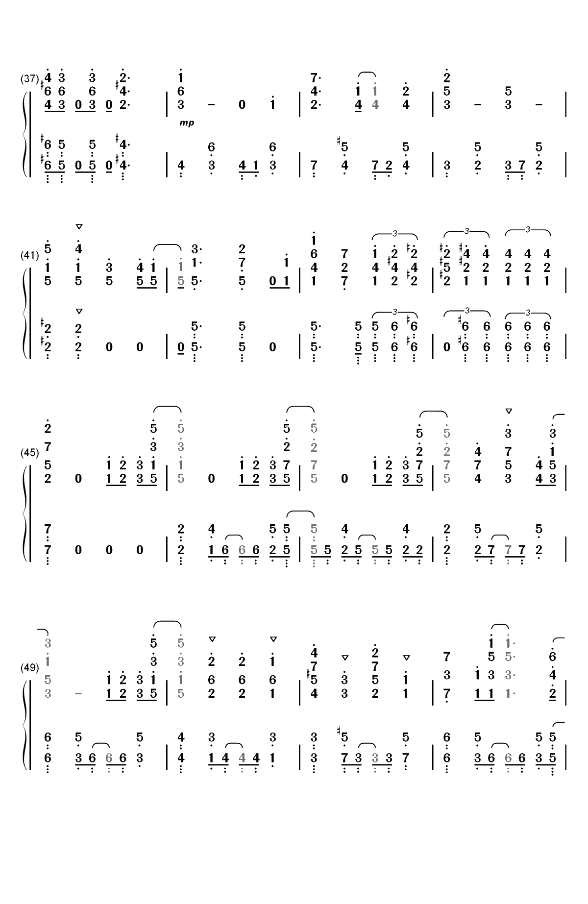 Bitter Sweet Harmony-春原庄的管理人小姐OP双手简谱预览3