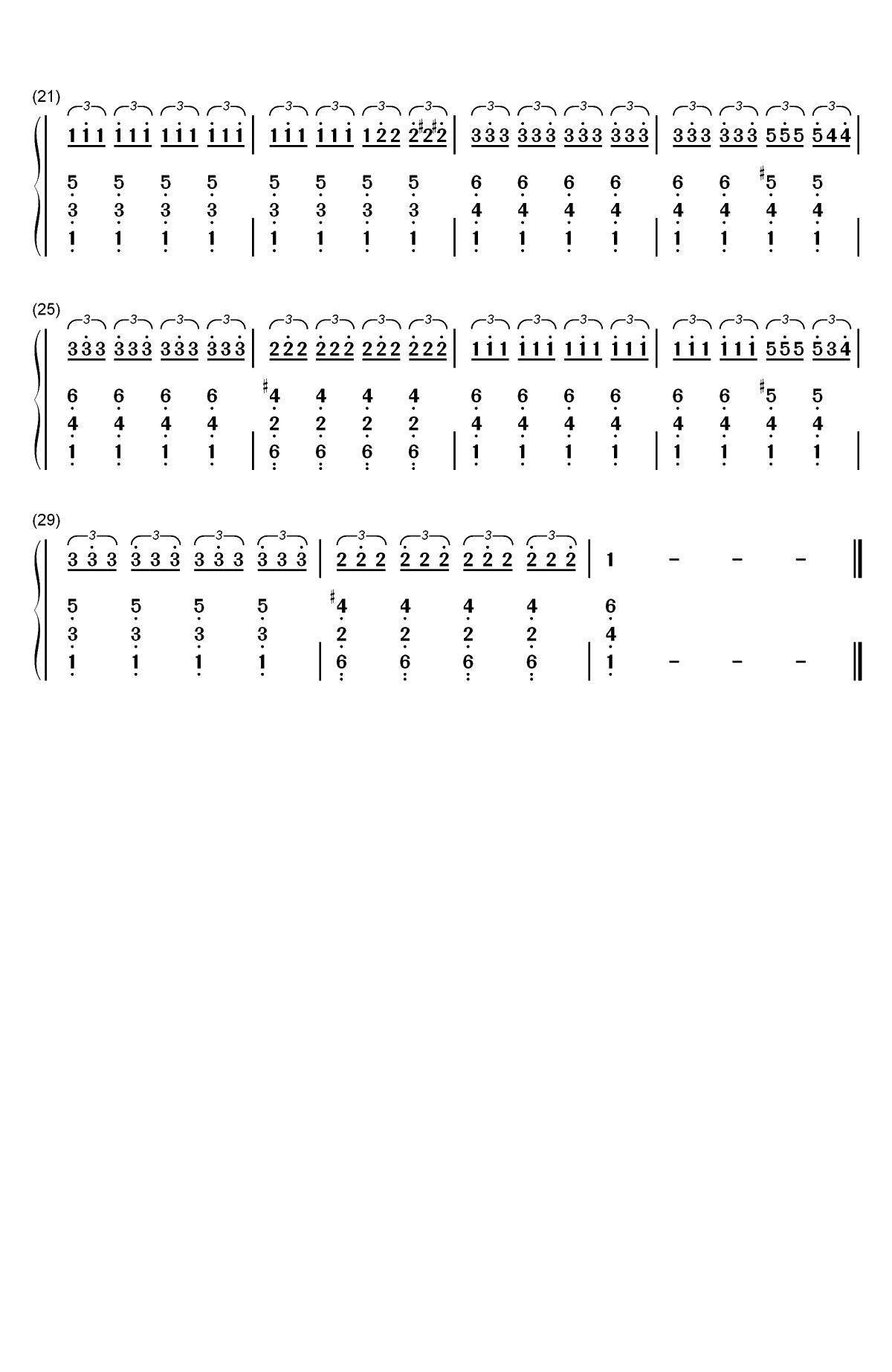 Patience-The Lumineers双手简谱预览2