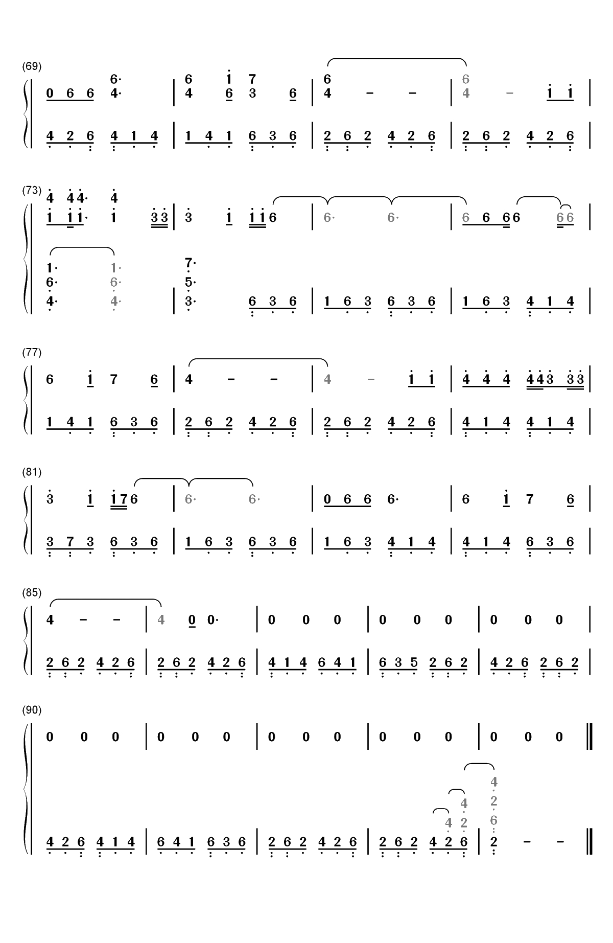 The Night We Met-十三个原因OST双手简谱预览4