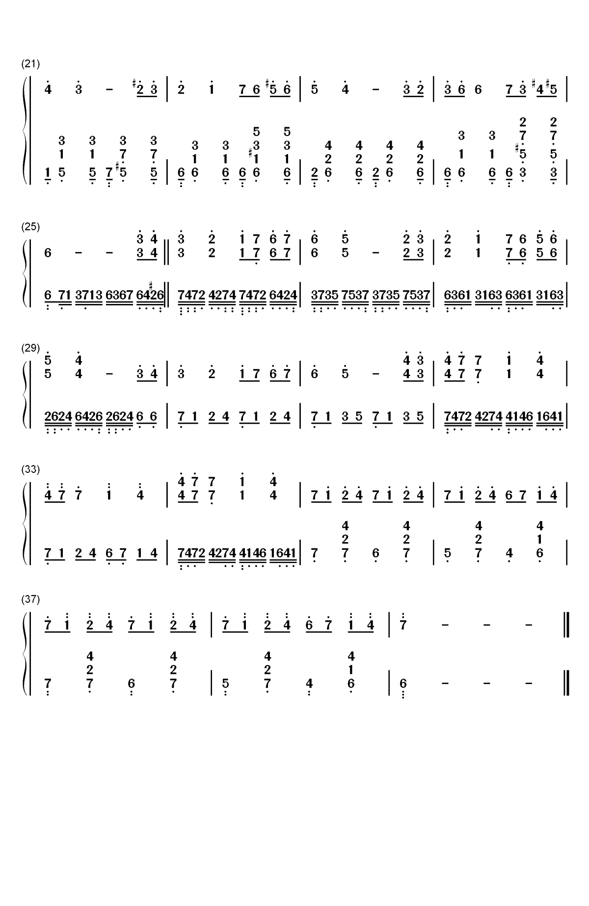 I Will Wait For You-瑟堡的雨伞主题曲双手简谱预览2