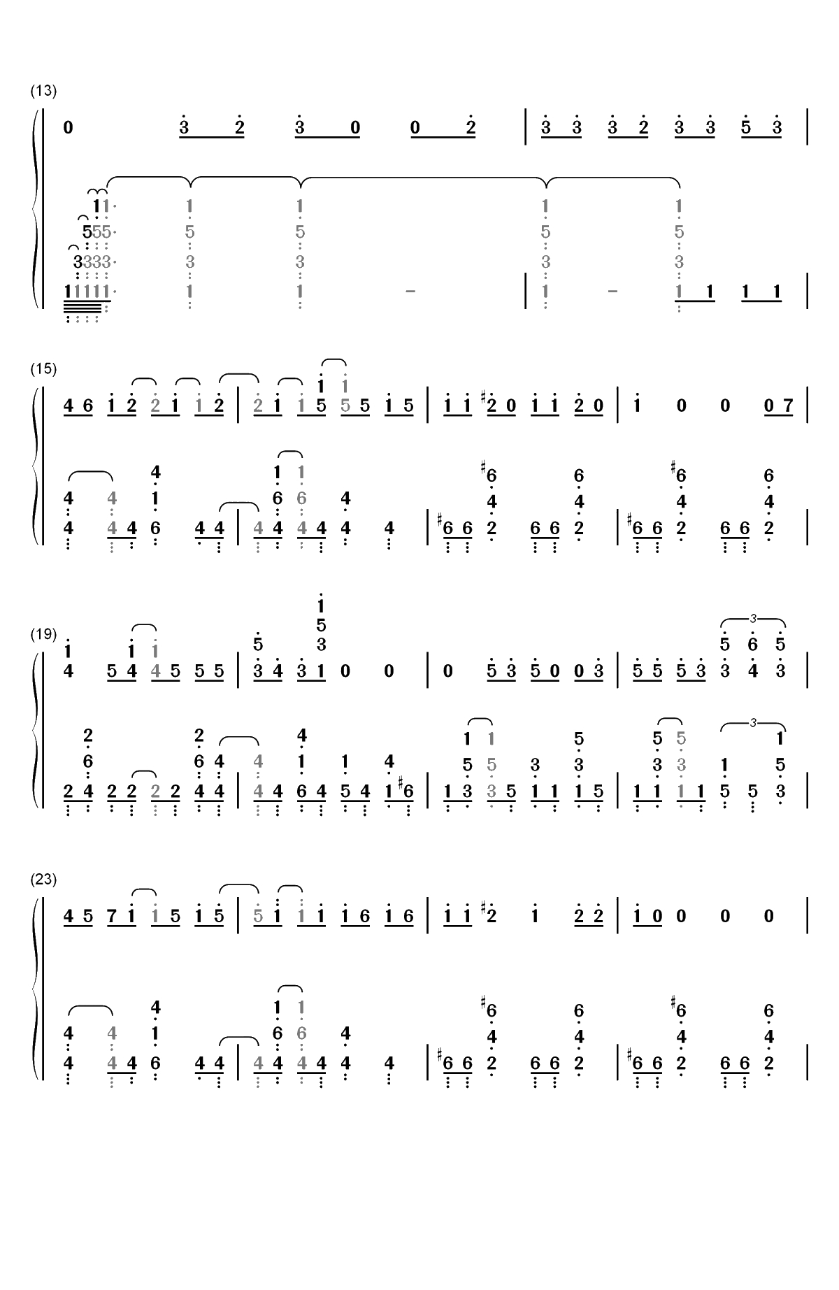 君のせい-青春猪头少年不会梦到兔女郎学姐OP双手简谱预览2