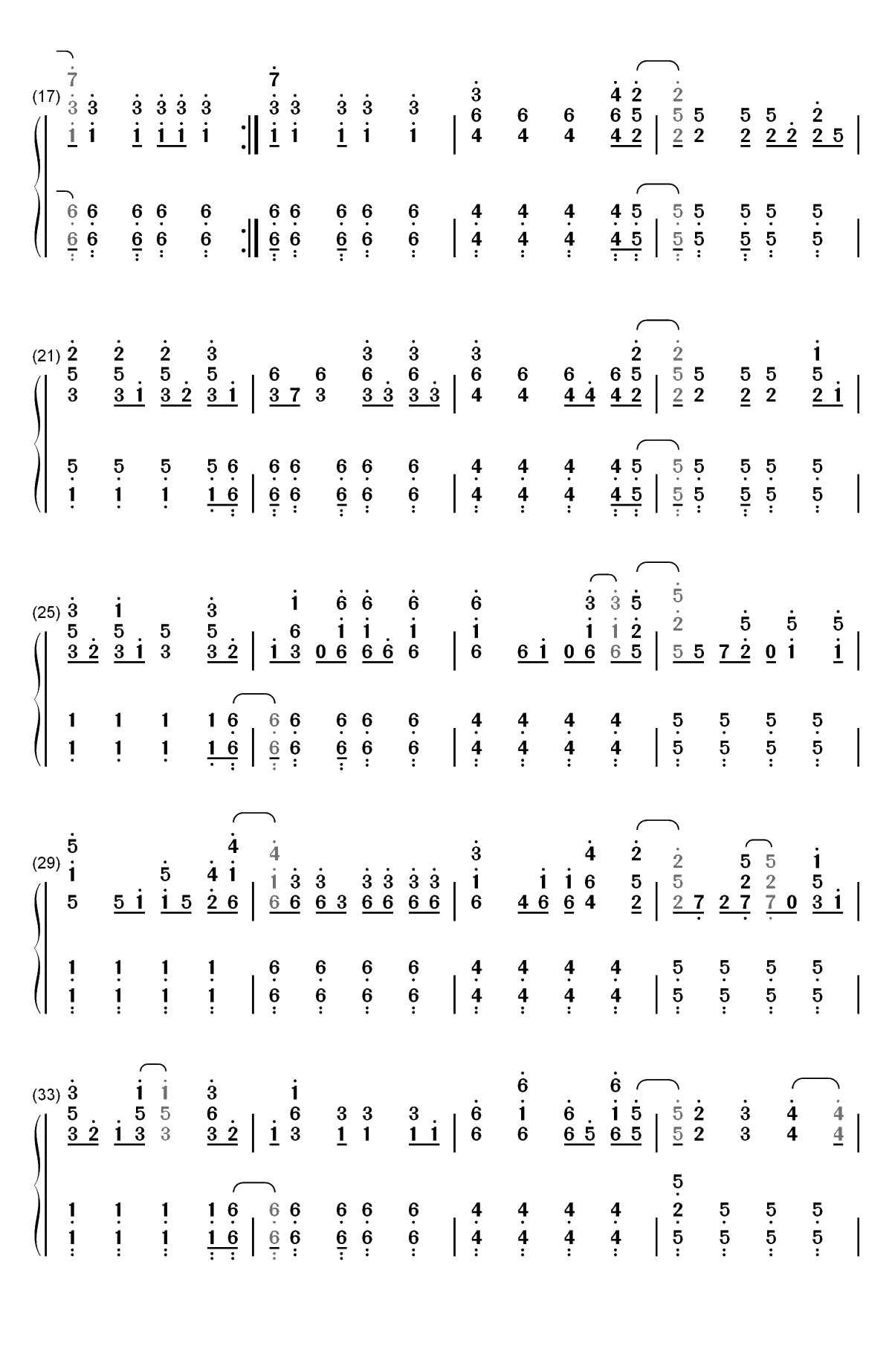 Viva la Vida-ColdPlay双手简谱预览2