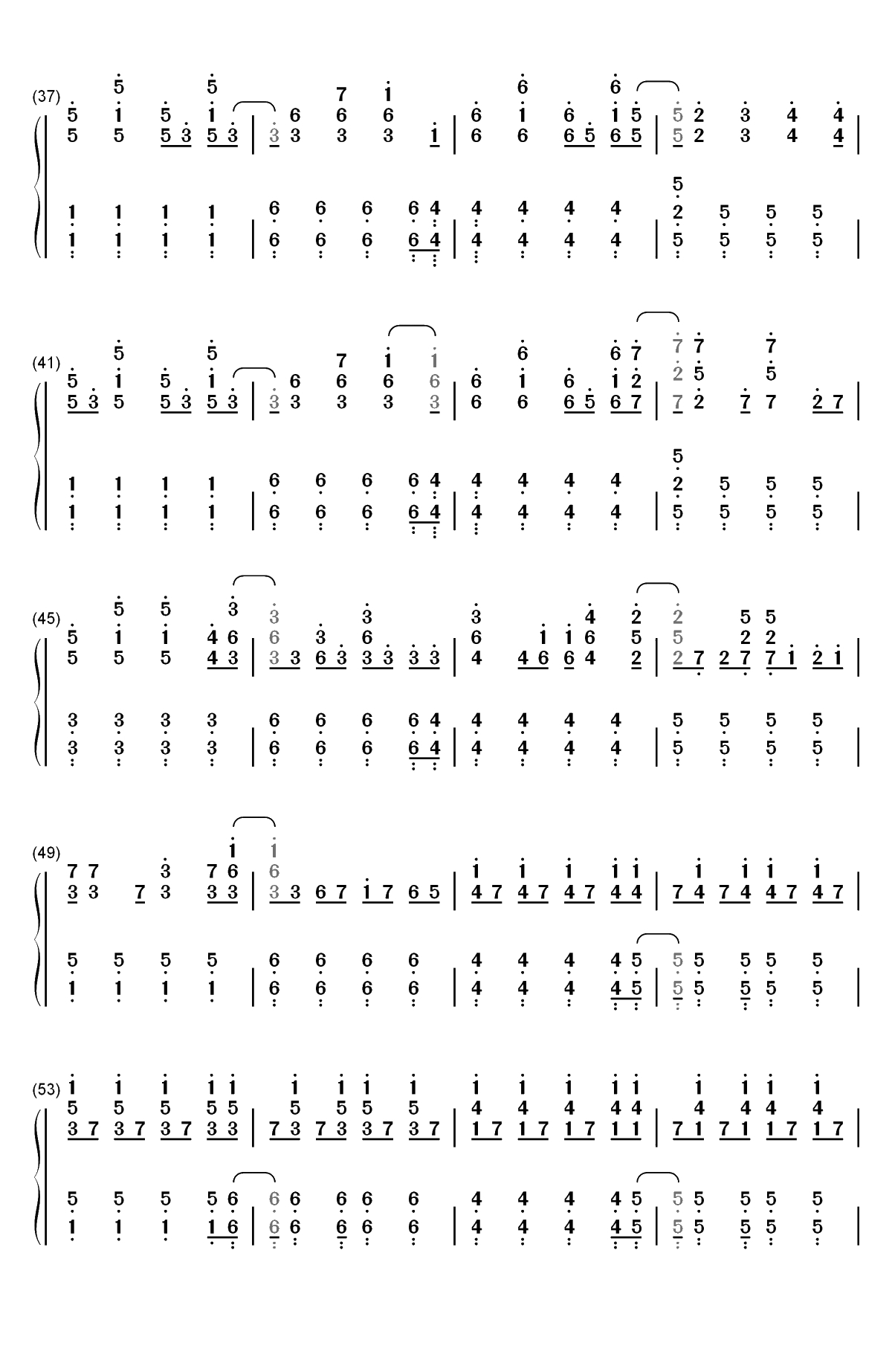 Viva la Vida-ColdPlay双手简谱预览3