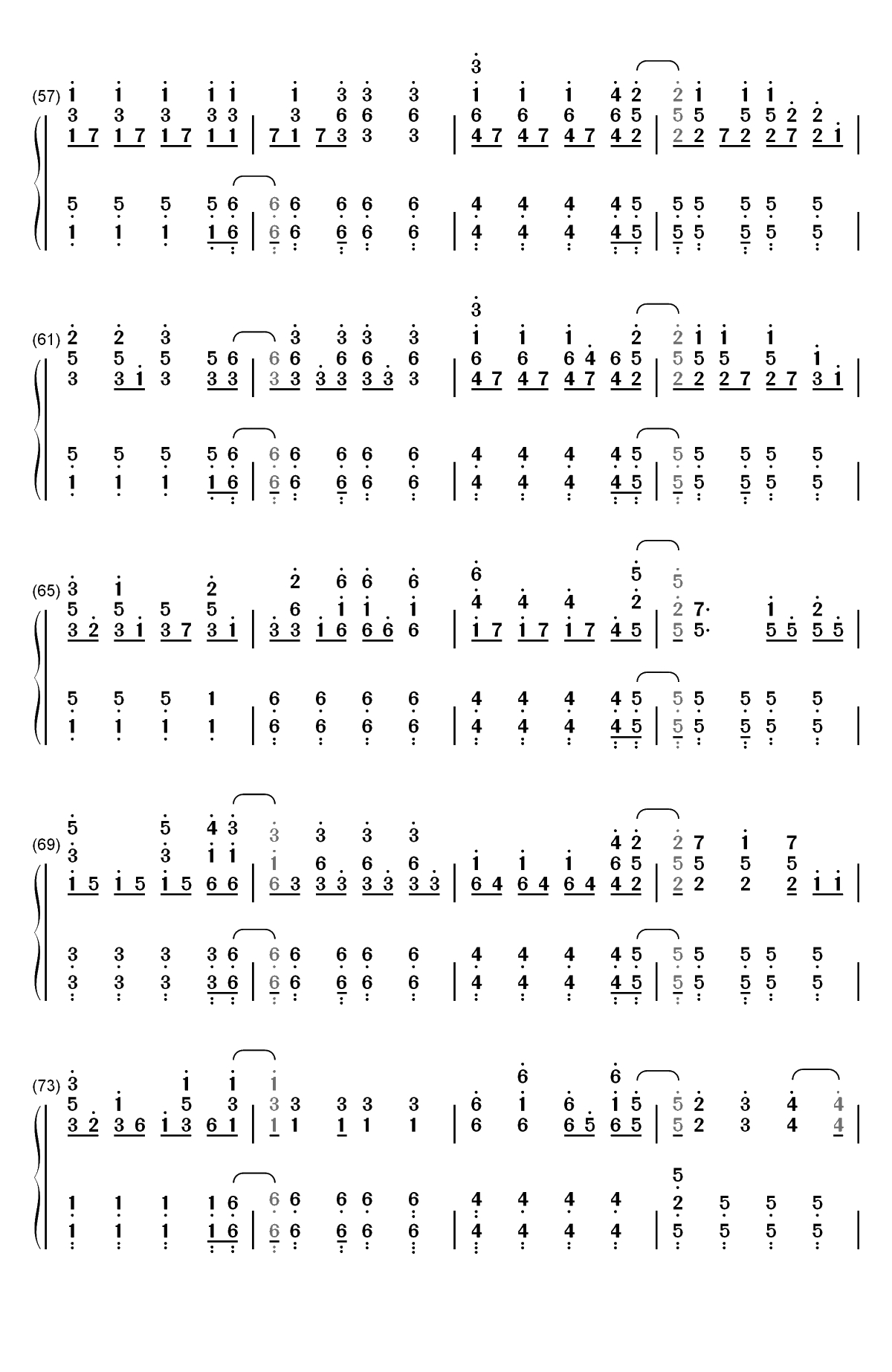 Viva la Vida-ColdPlay双手简谱预览4