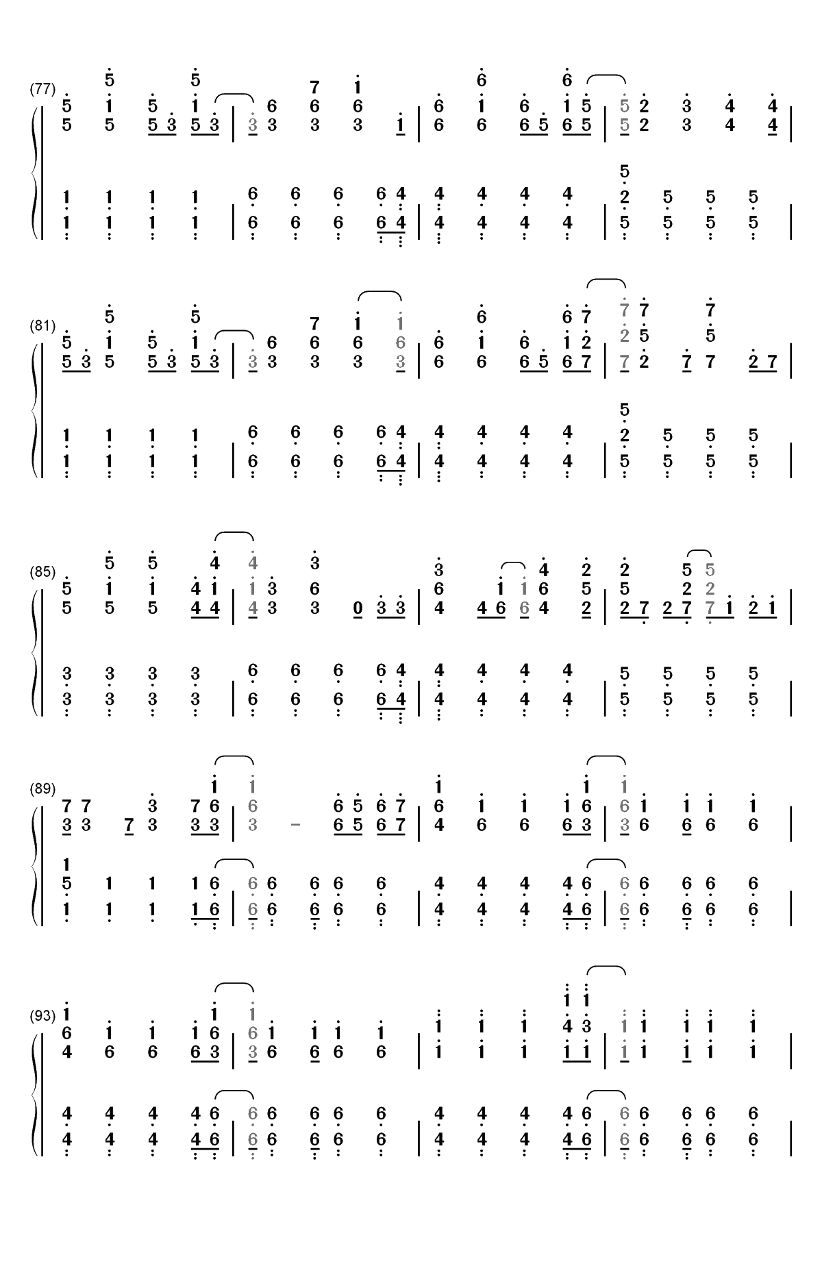 Viva la Vida-ColdPlay双手简谱预览5