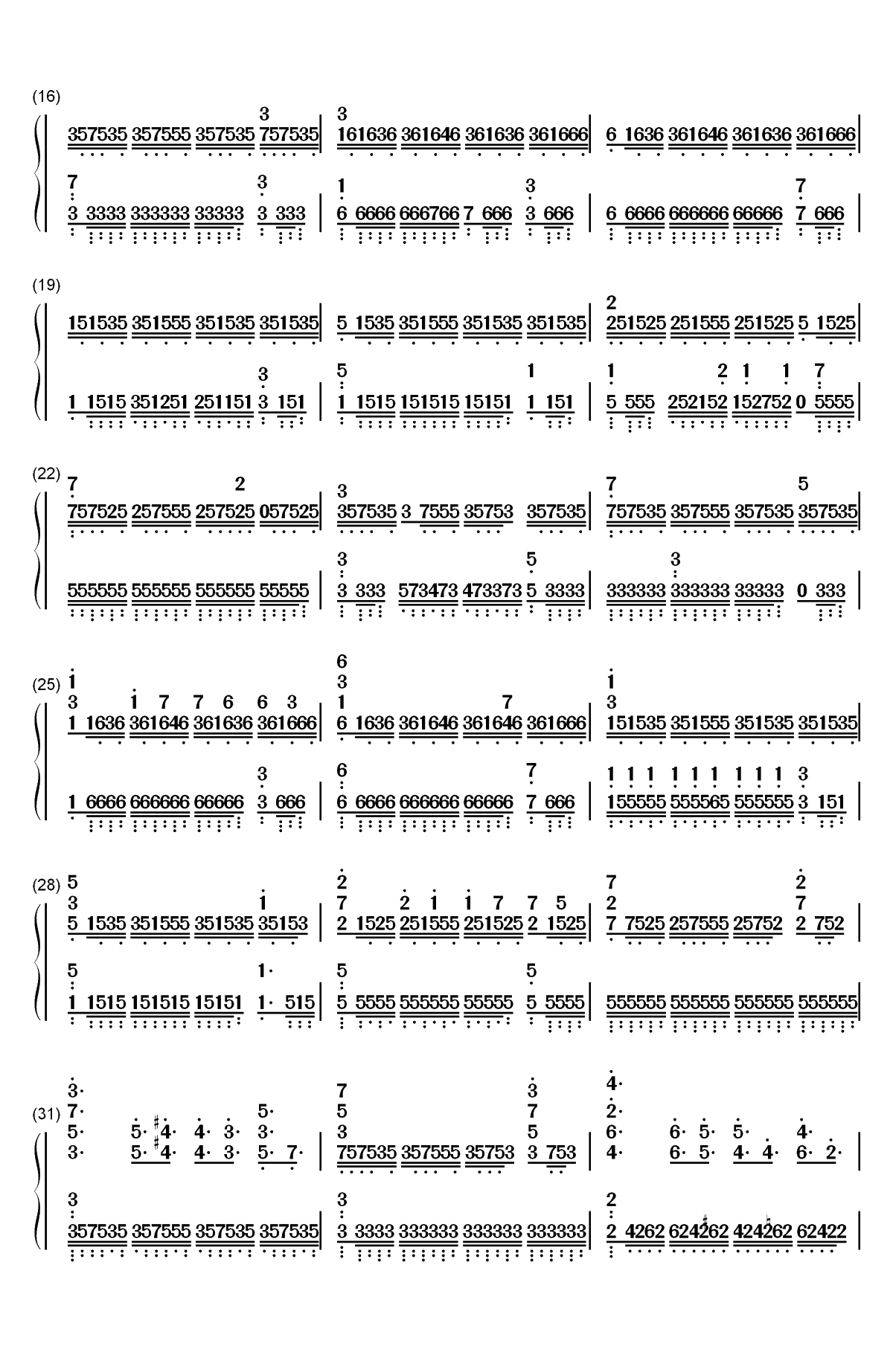 Chevaliers De Sangreal-达芬奇密码OST双手简谱预览2